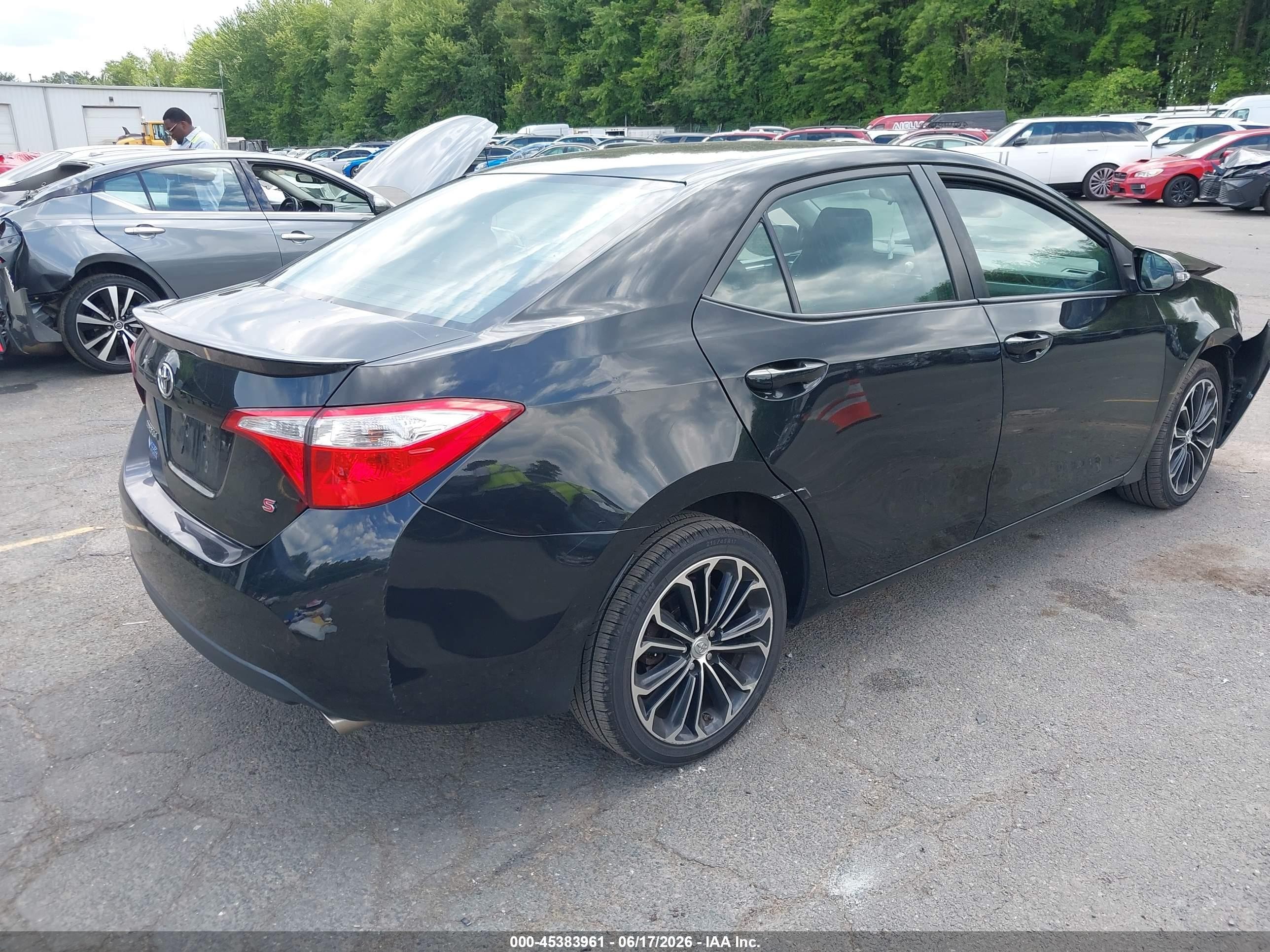 2015 Toyota Corolla S Plus Black vin: 2T1BURHE5FC448041