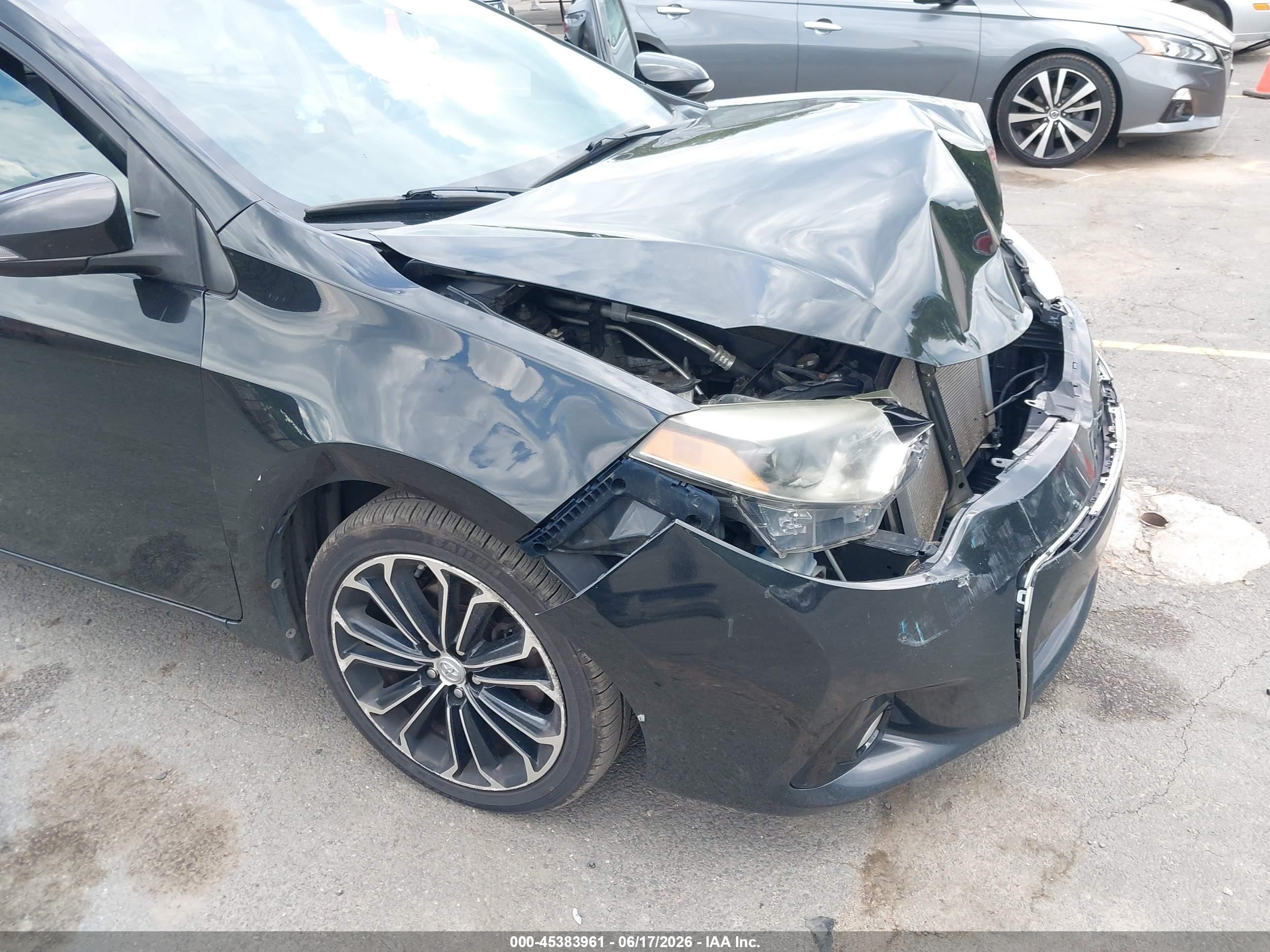 2015 Toyota Corolla S Plus Black vin: 2T1BURHE5FC448041