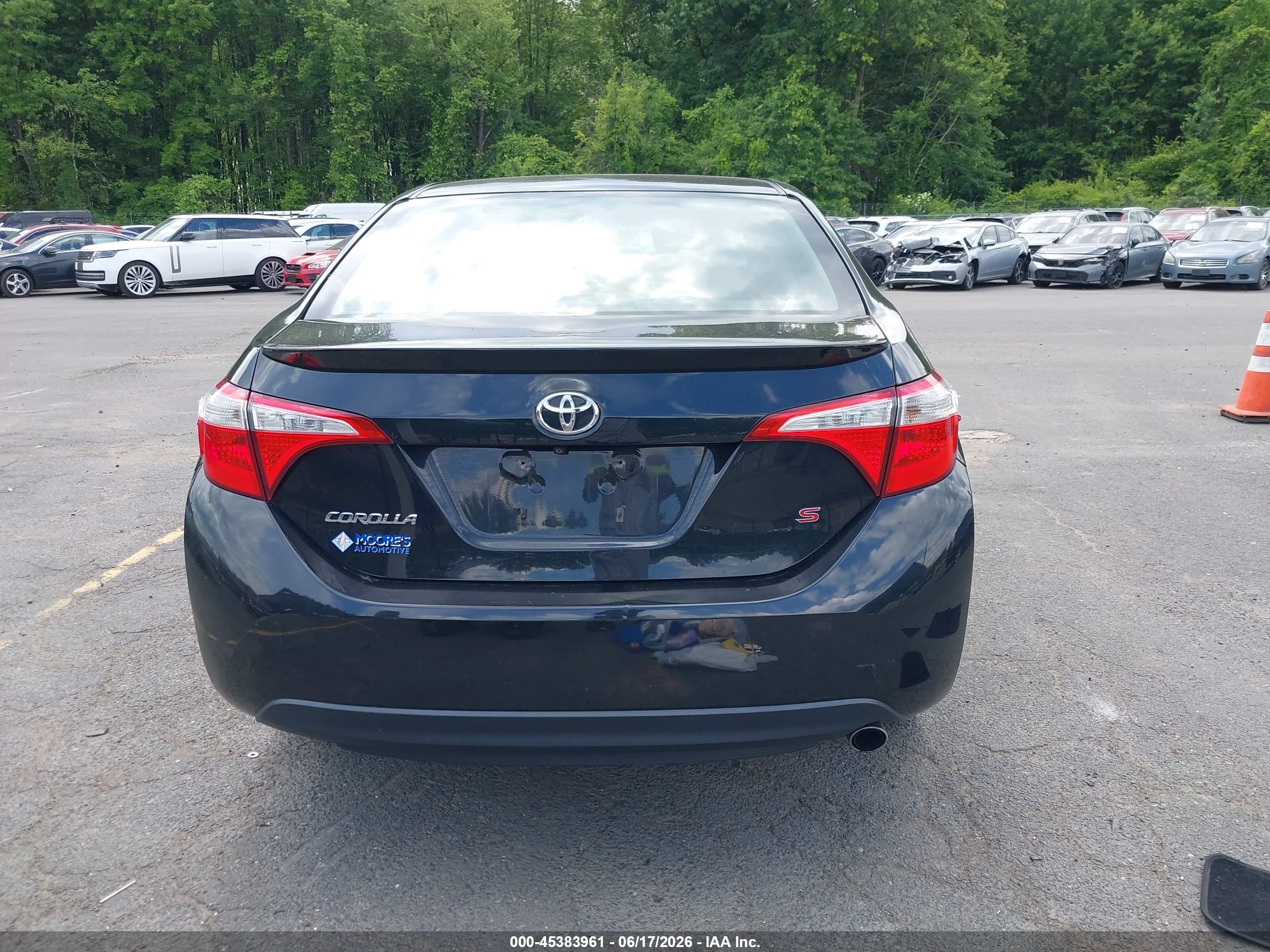 2015 Toyota Corolla S Plus Black vin: 2T1BURHE5FC448041