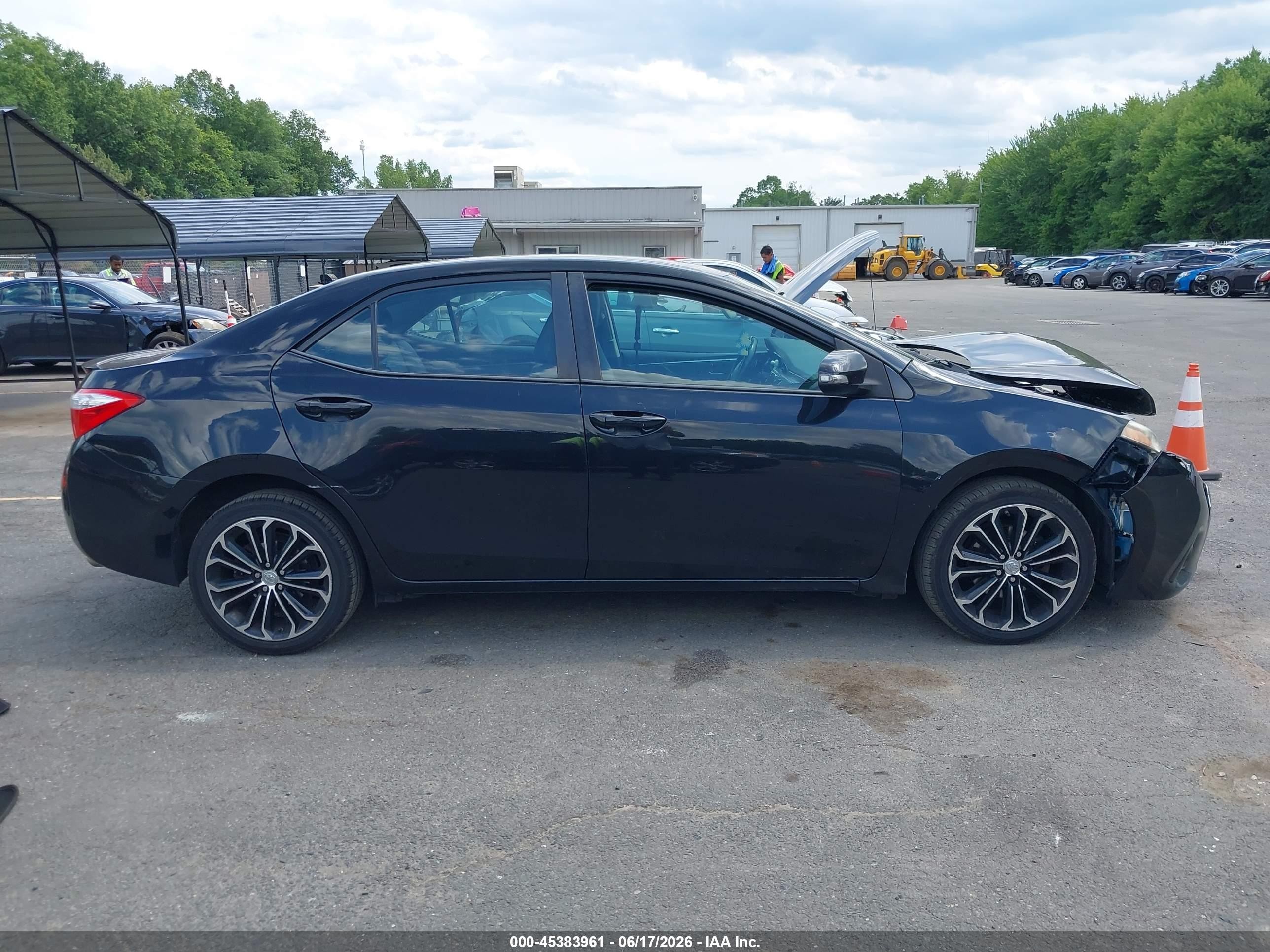 2015 Toyota Corolla S Plus Black vin: 2T1BURHE5FC448041
