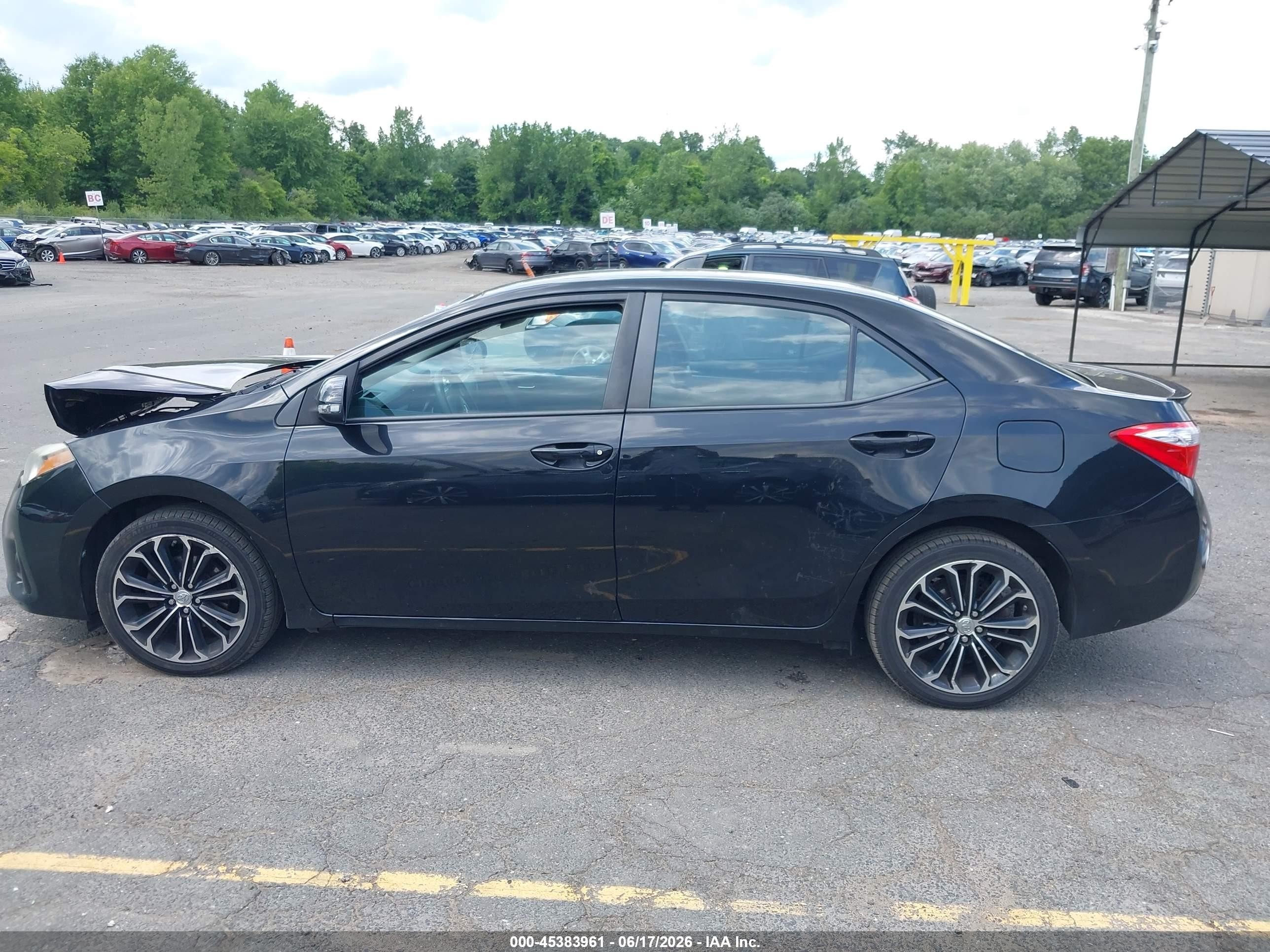 2015 Toyota Corolla S Plus Black vin: 2T1BURHE5FC448041
