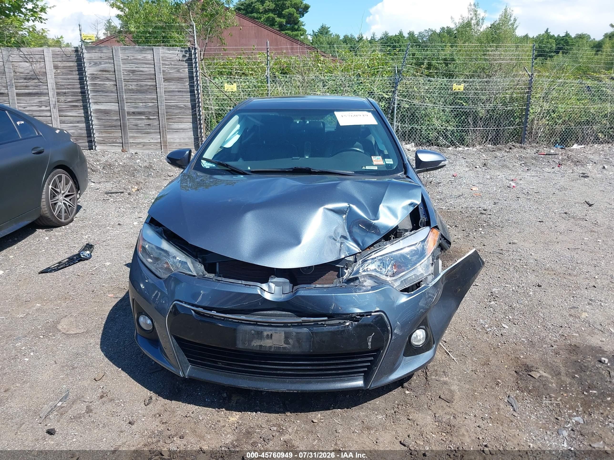 2015 Toyota Corolla S Plus Gray vin: 2T1BURHE5FC448704