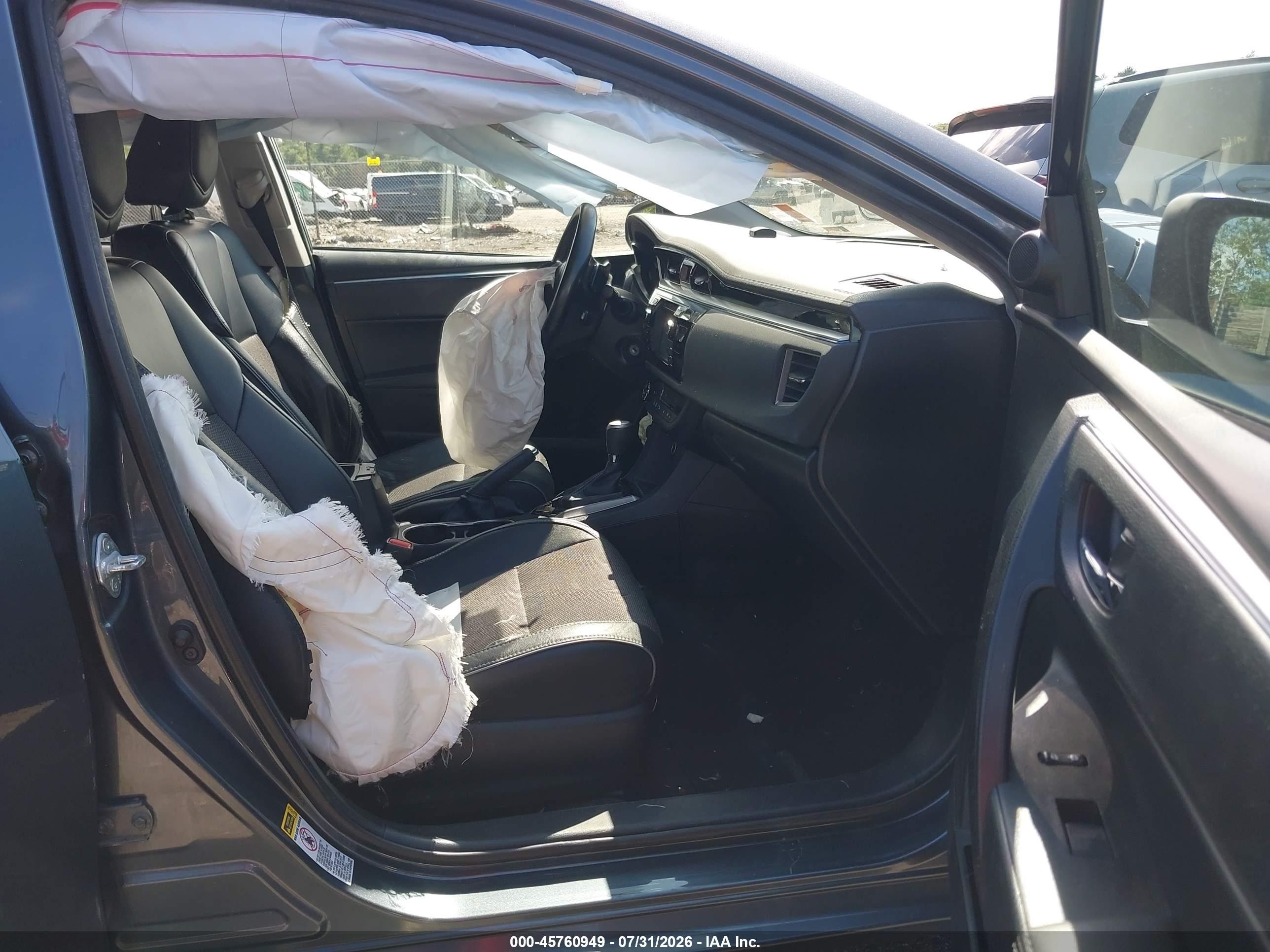 2015 Toyota Corolla S Plus Gray vin: 2T1BURHE5FC448704