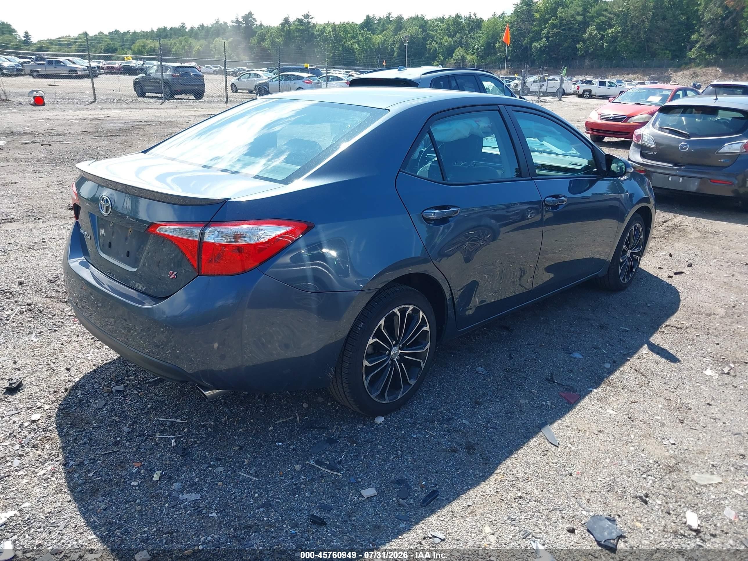 2015 Toyota Corolla S Plus Gray vin: 2T1BURHE5FC448704