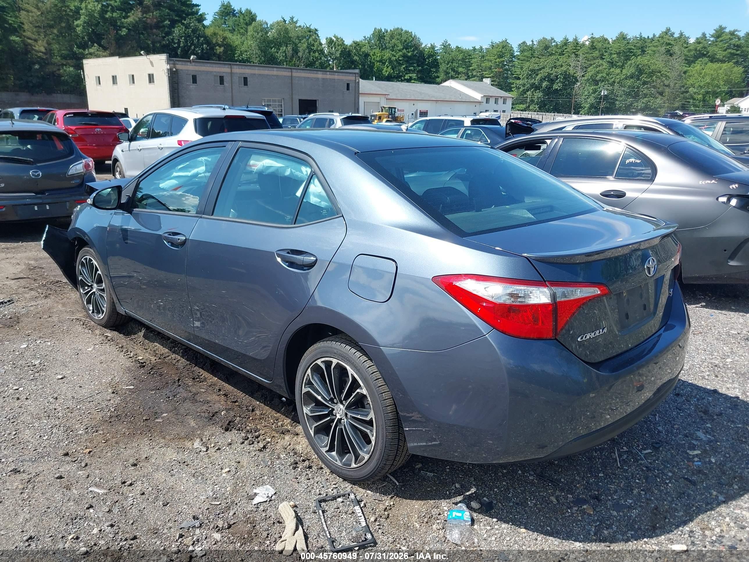 2015 Toyota Corolla S Plus Gray vin: 2T1BURHE5FC448704