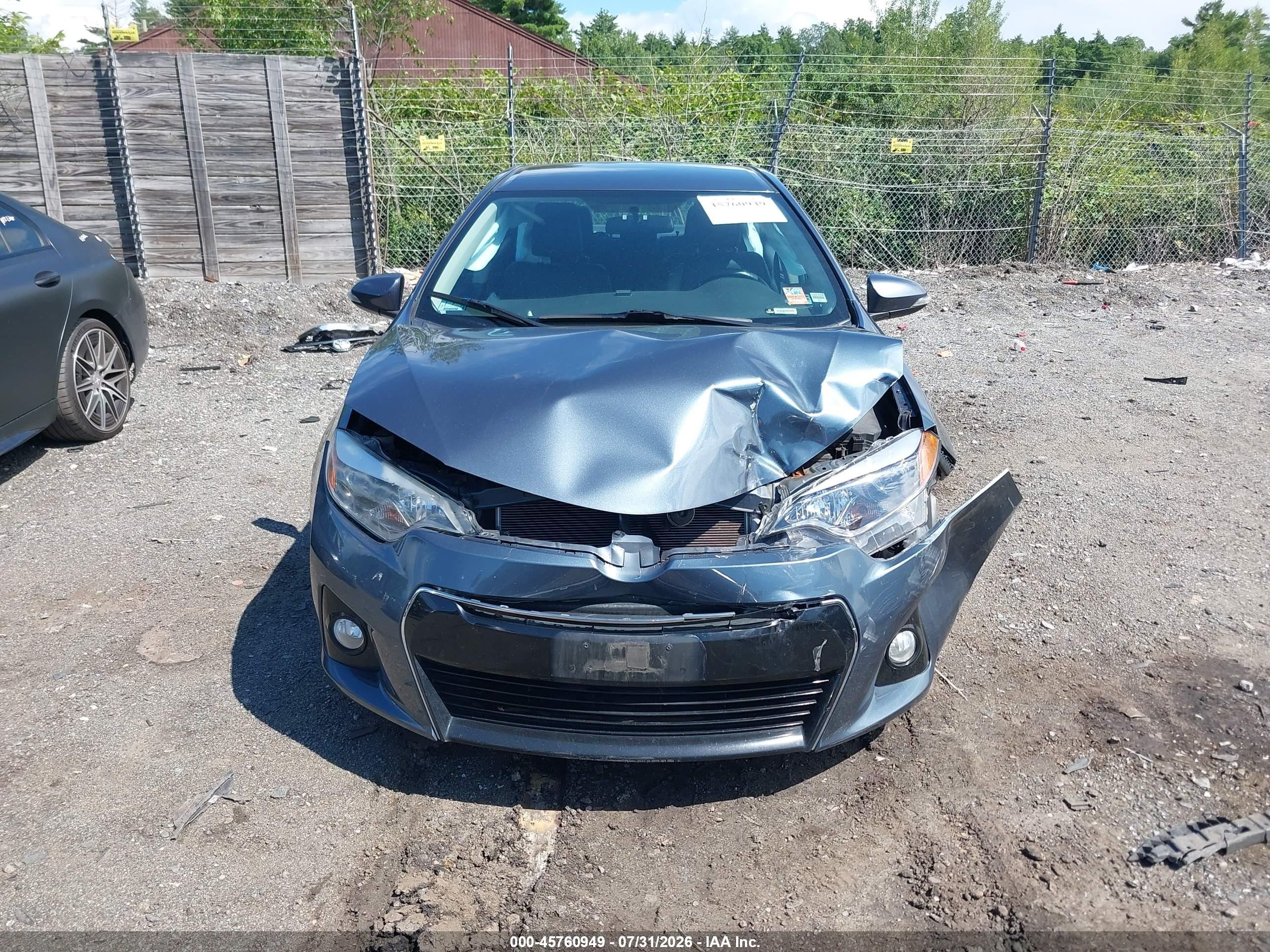 2015 Toyota Corolla S Plus Gray vin: 2T1BURHE5FC448704