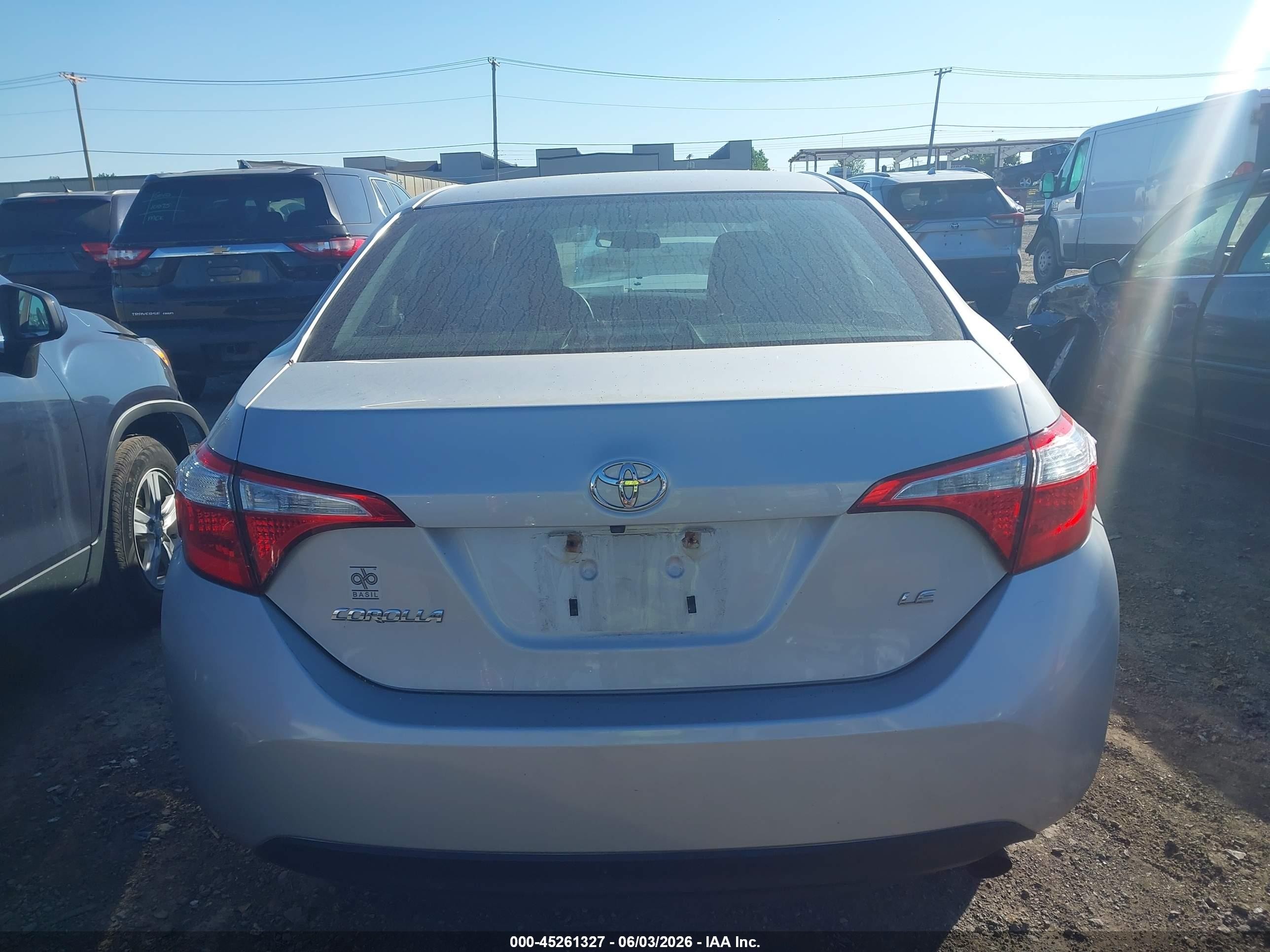 2015 Toyota Corolla Le Silver vin: 2T1BURHE5FC456771