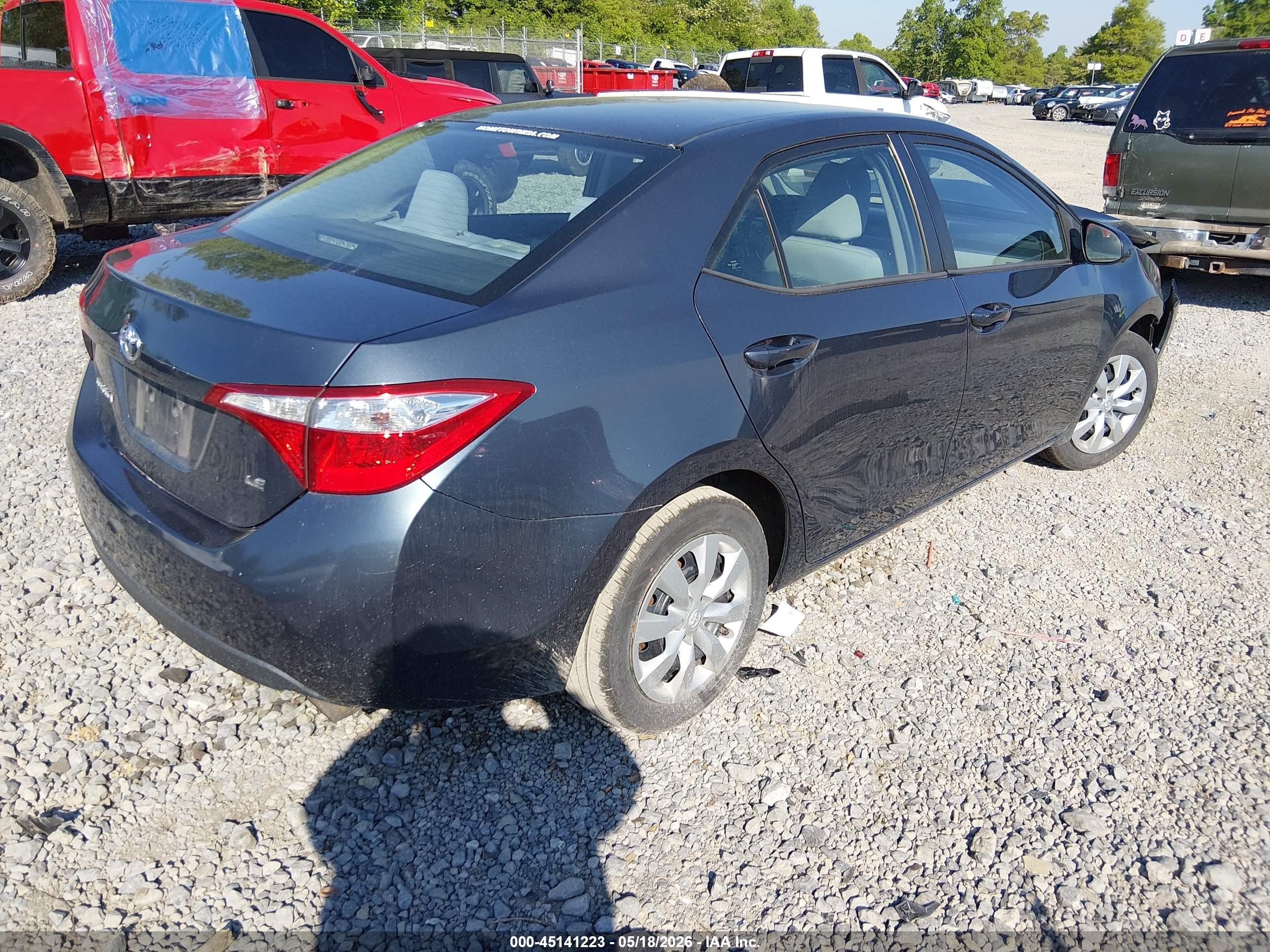2015 Toyota Corolla Le Gray vin: 2T1BURHE5FC460206
