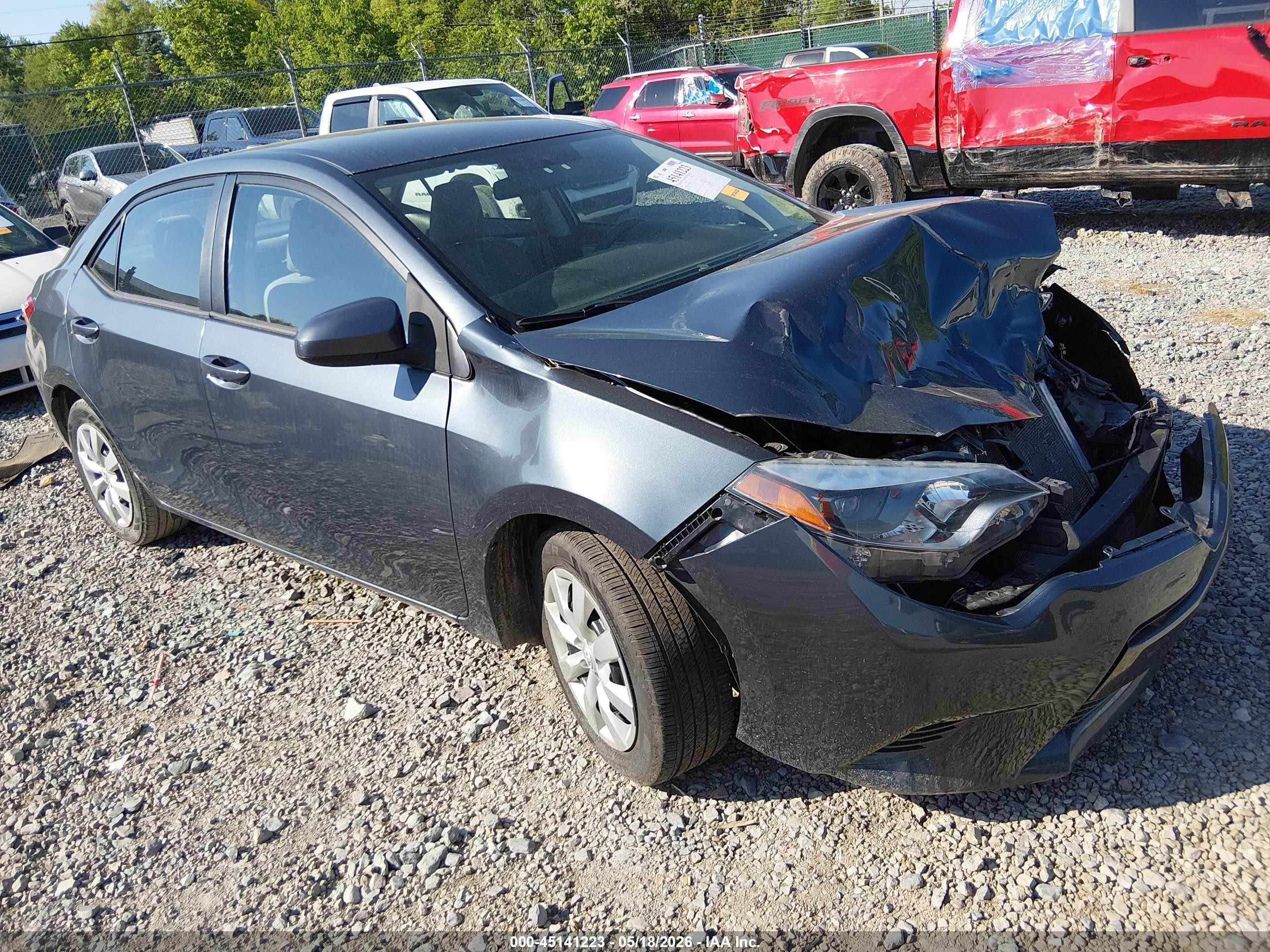 2015 Toyota Corolla Le Gray vin: 2T1BURHE5FC460206