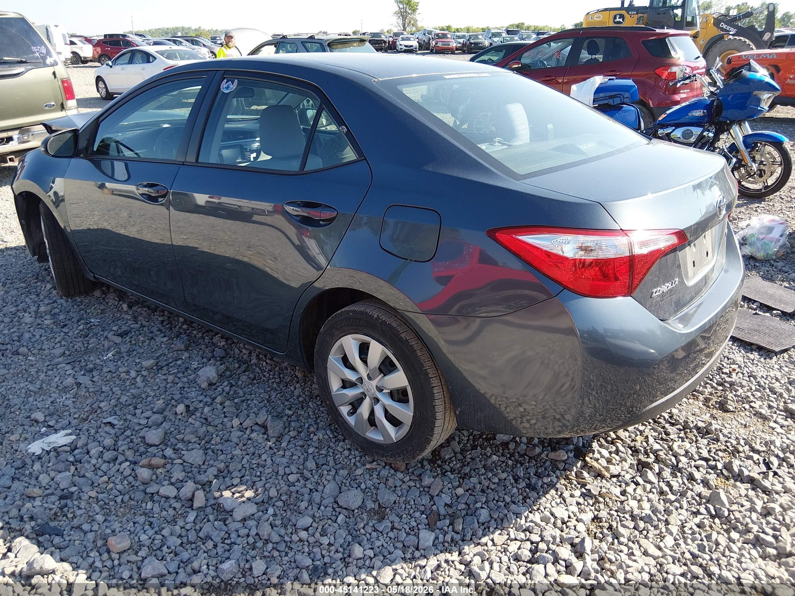 2015 Toyota Corolla Le Gray vin: 2T1BURHE5FC460206
