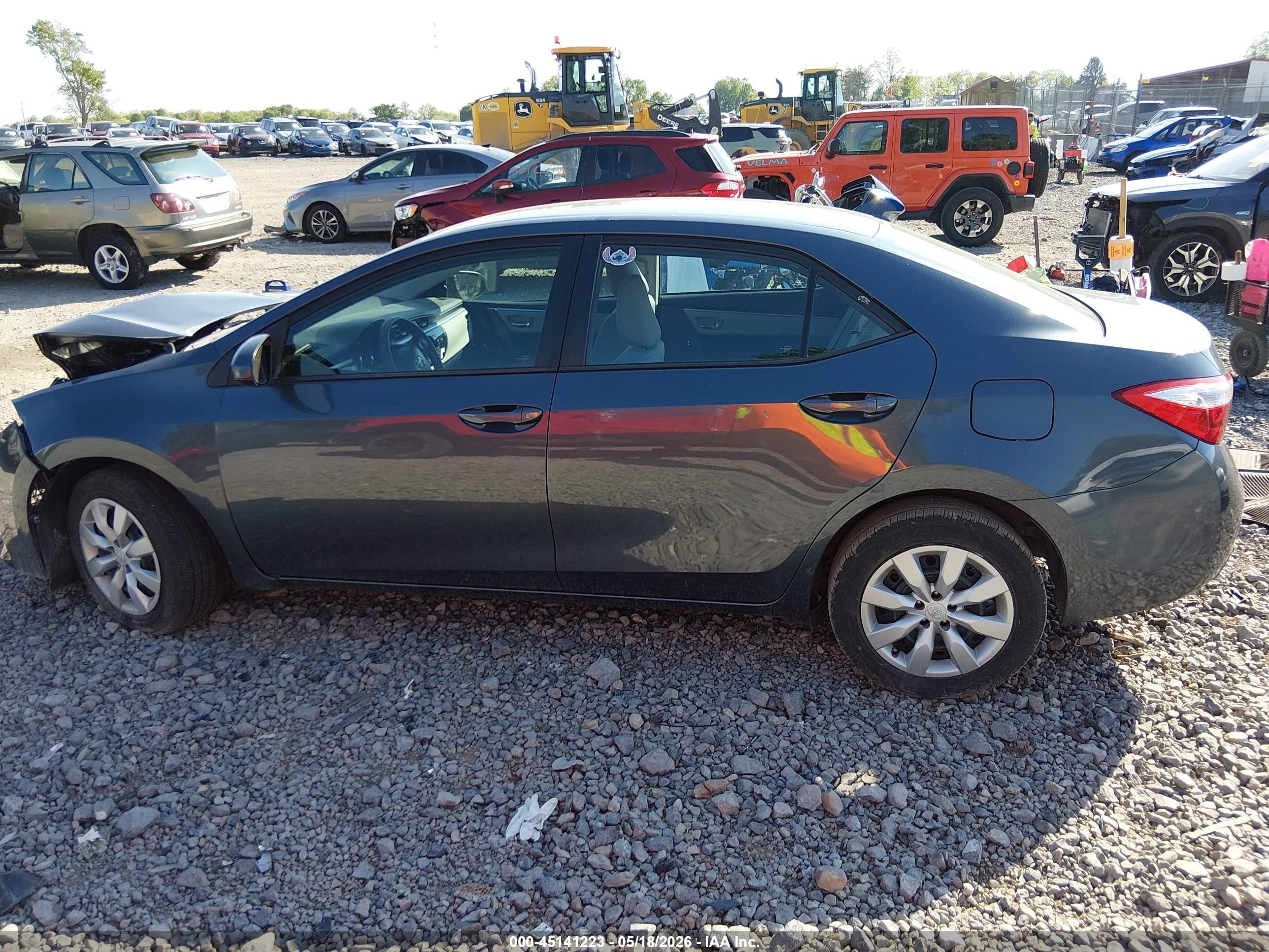 2015 Toyota Corolla Le Gray vin: 2T1BURHE5FC460206