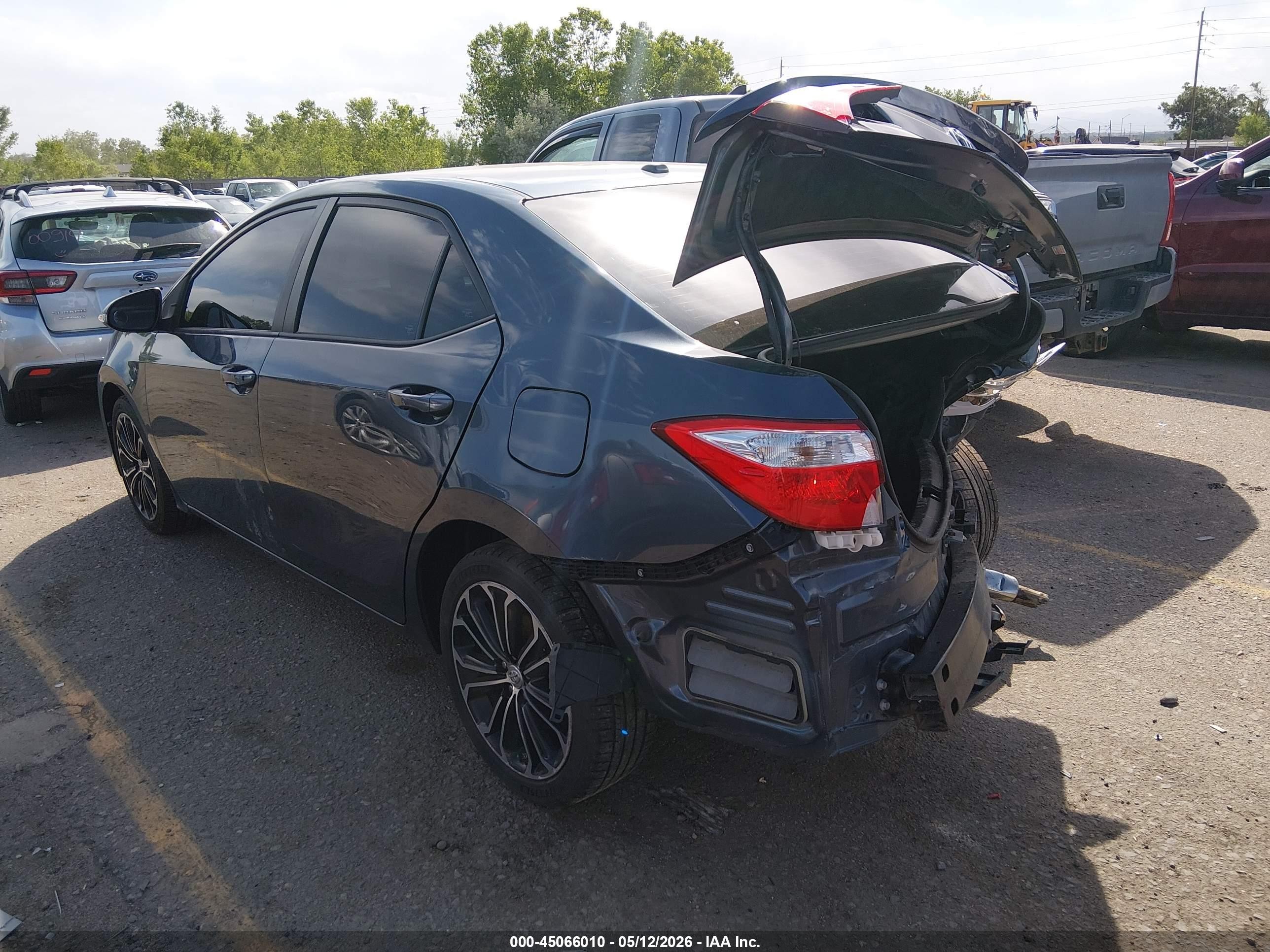 2015 Toyota Corolla S Plus Gray vin: 2T1BURHE5FC463378