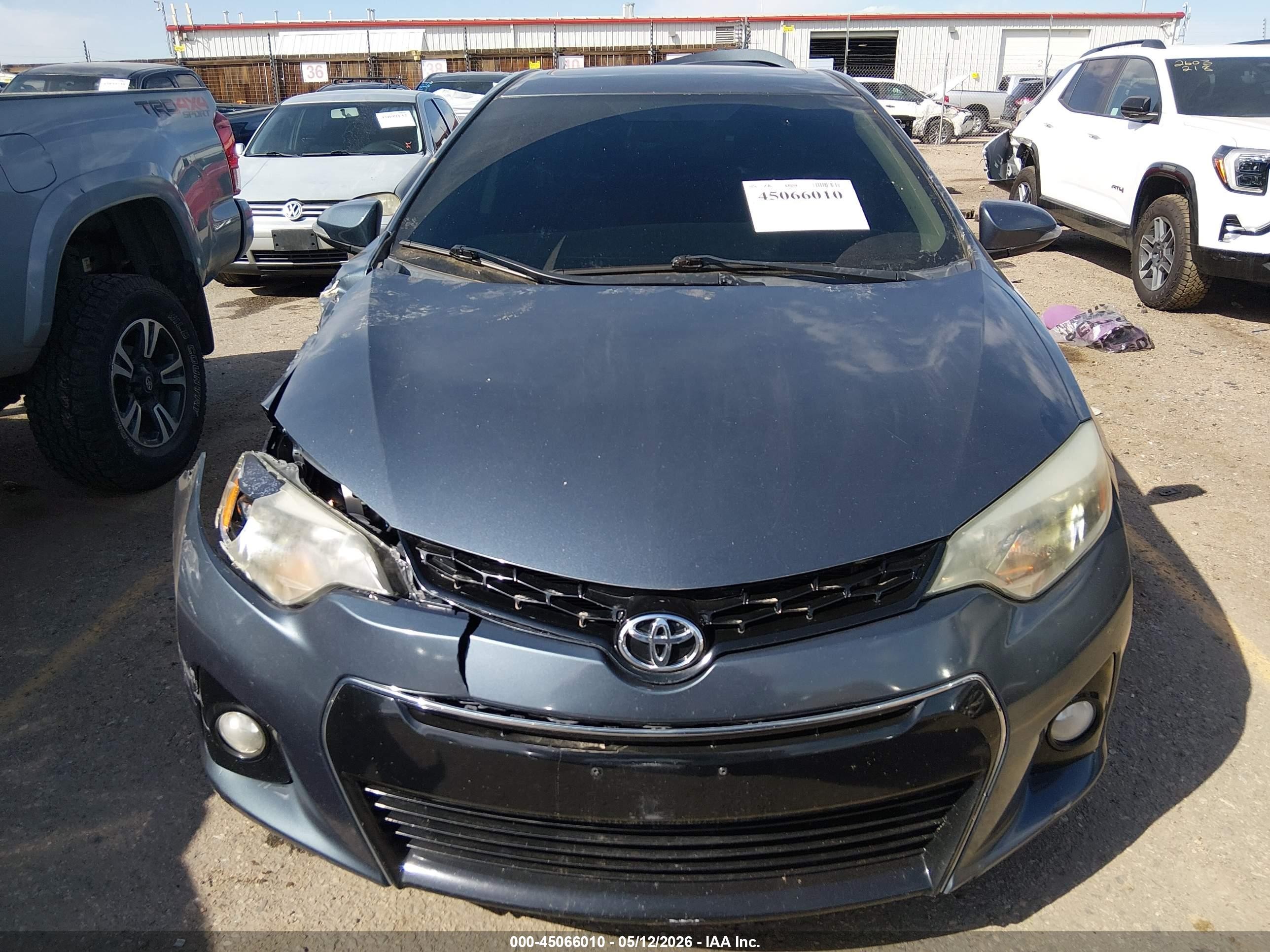 2015 Toyota Corolla S Plus Gray vin: 2T1BURHE5FC463378