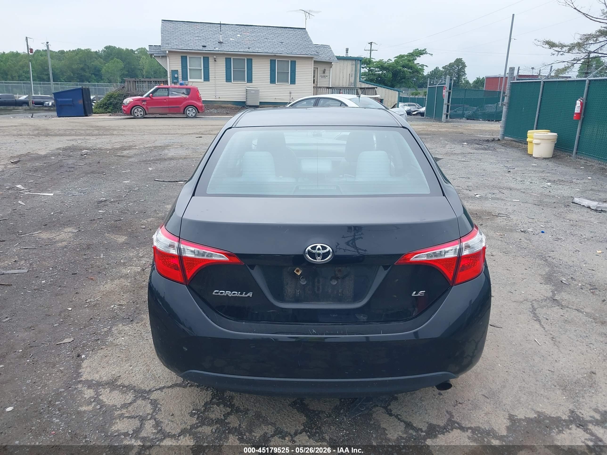 2016 Toyota Corolla Le Black vin: 2T1BURHE5GC486421