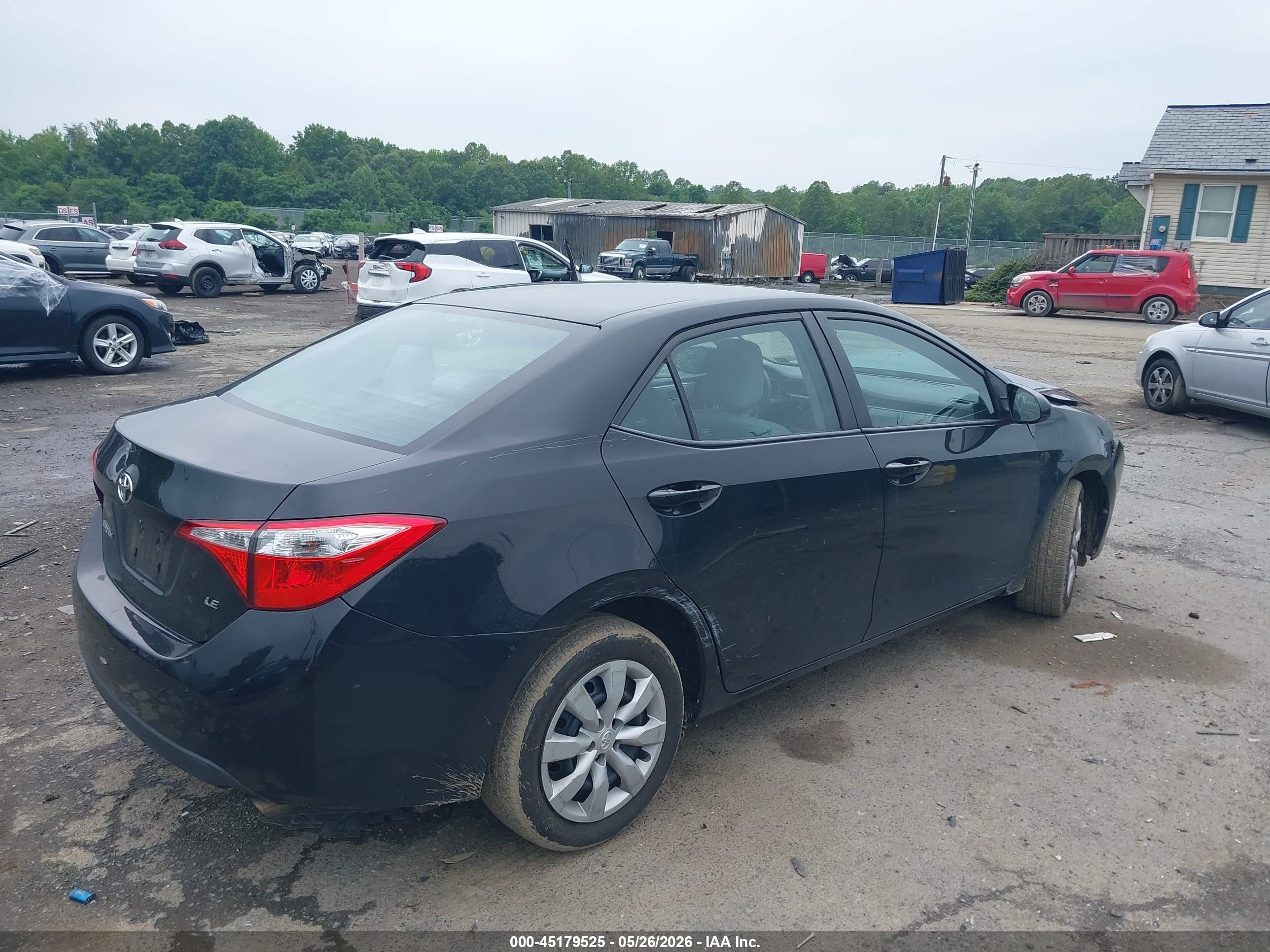 2016 Toyota Corolla Le Black vin: 2T1BURHE5GC486421
