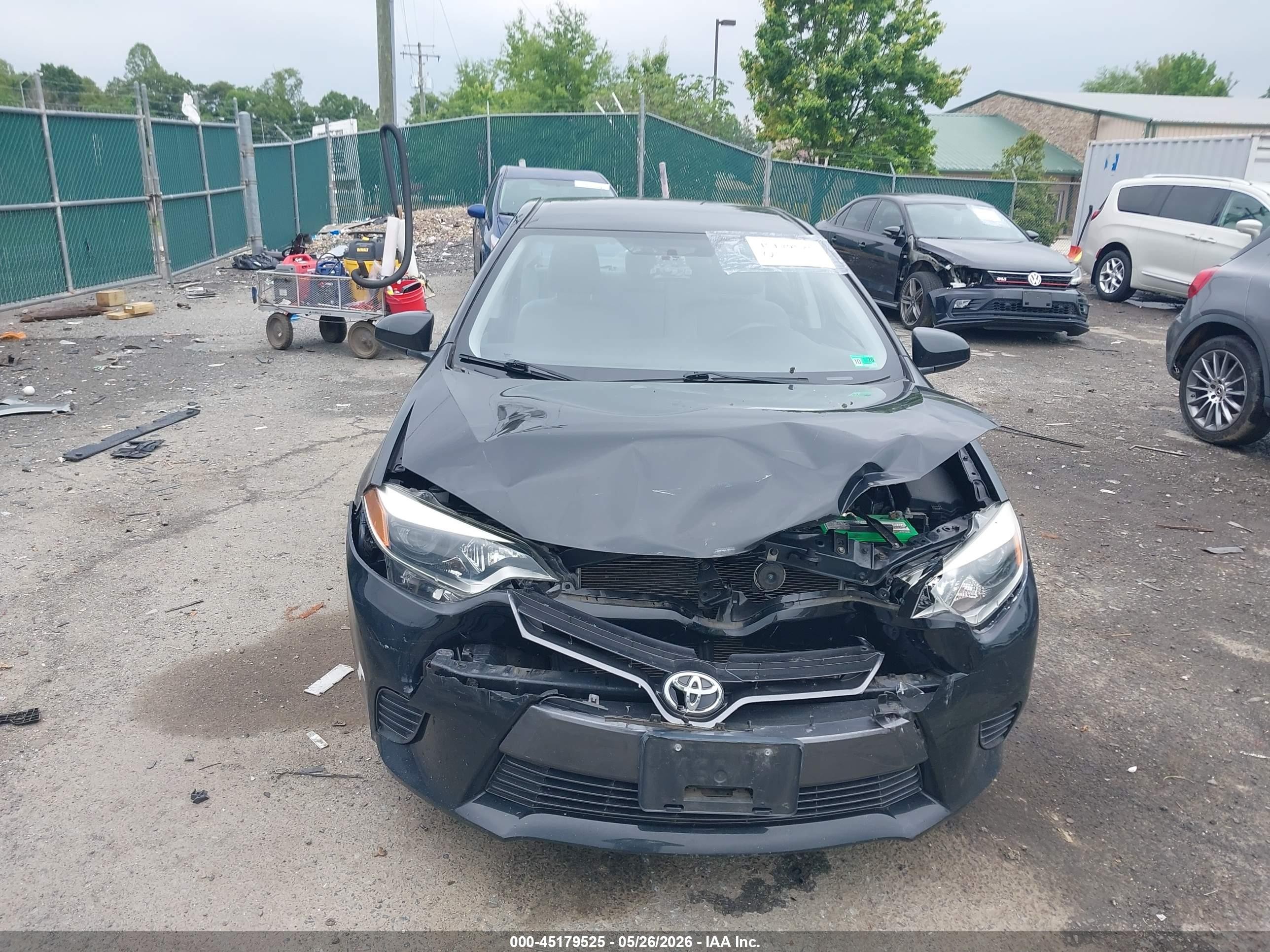 2016 Toyota Corolla Le Black vin: 2T1BURHE5GC486421