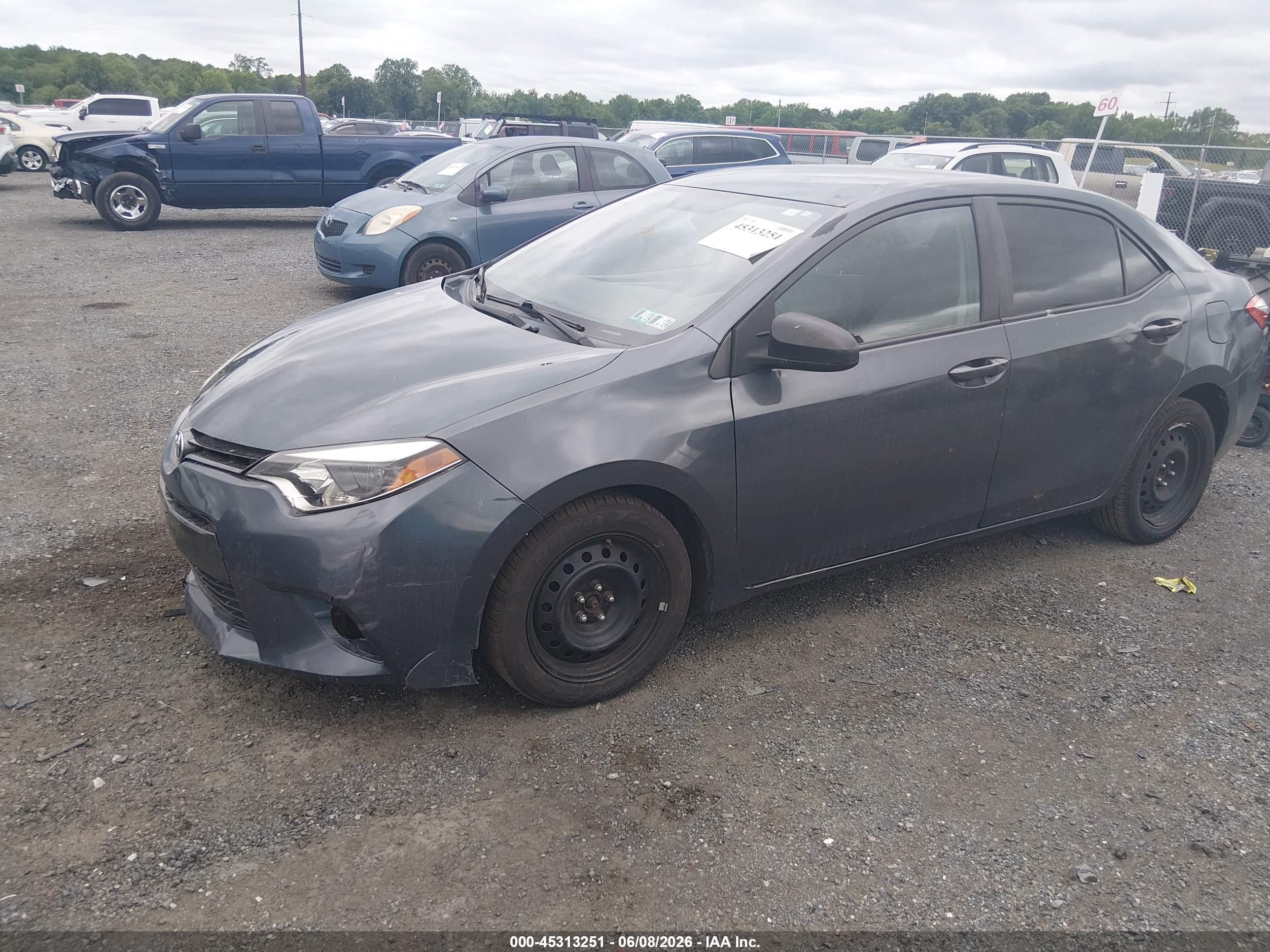 2016 Toyota Corolla Le Blue vin: 2T1BURHE5GC605262