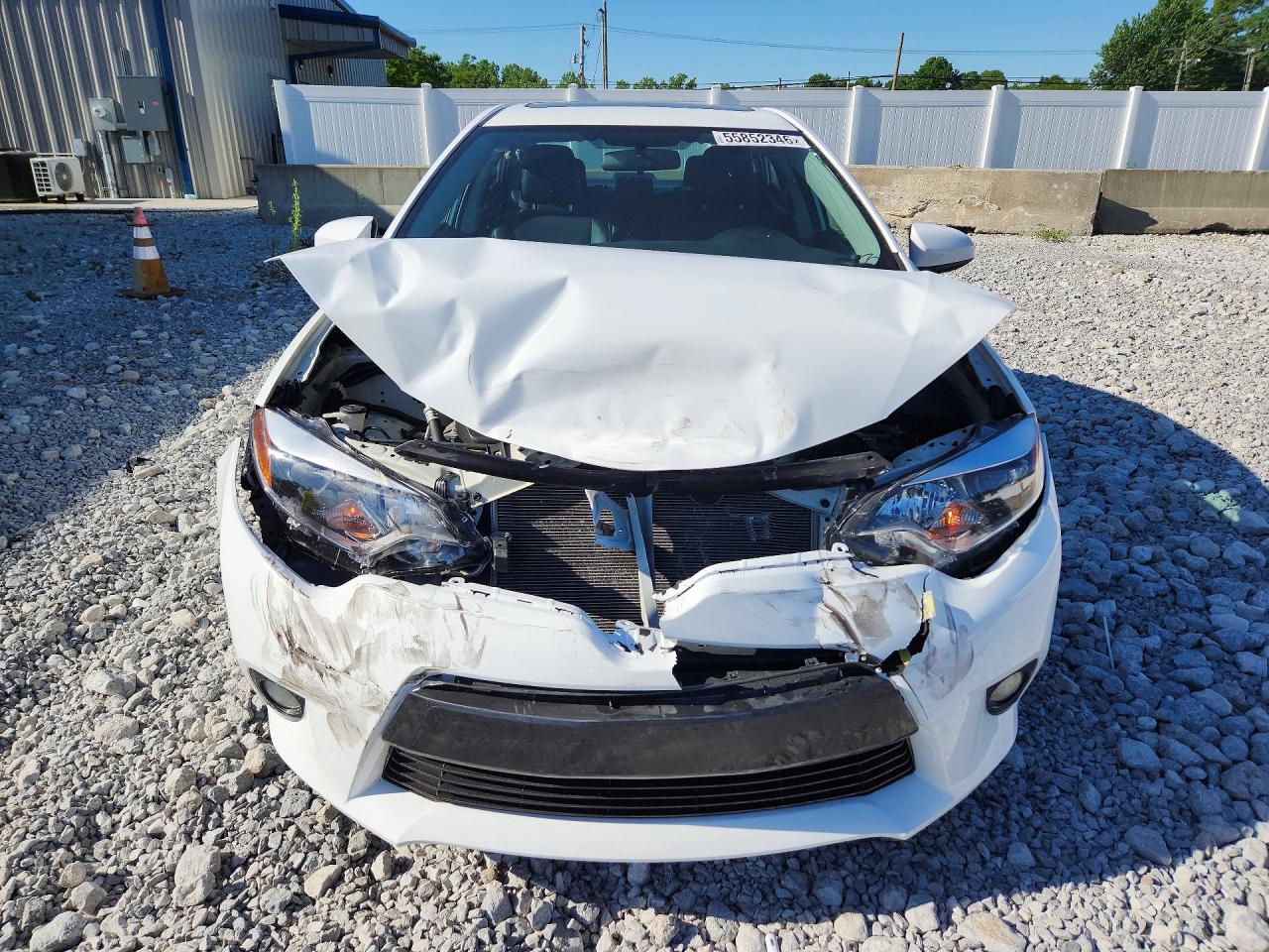 2016 Toyota Corolla Le Premium White vin: 2T1BURHE5GC664490