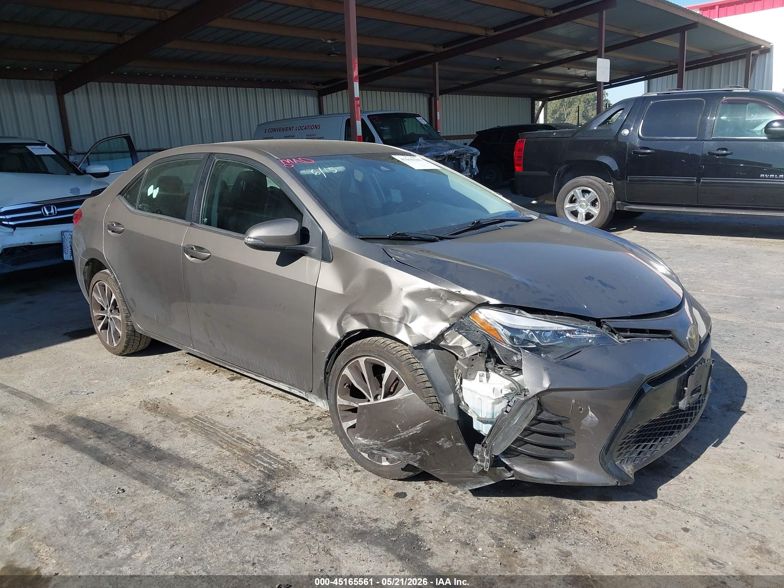 2017 Toyota Corolla Se Gray vin: 2T1BURHE5HC775901