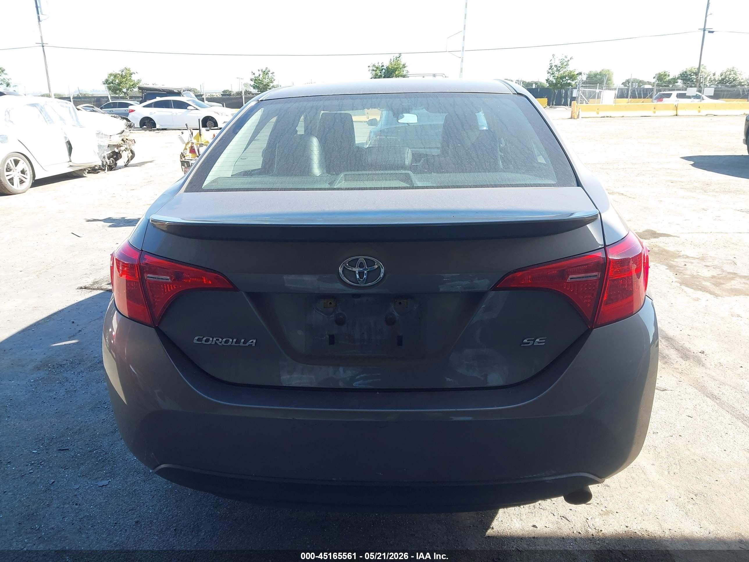 2017 Toyota Corolla Se Gray vin: 2T1BURHE5HC775901