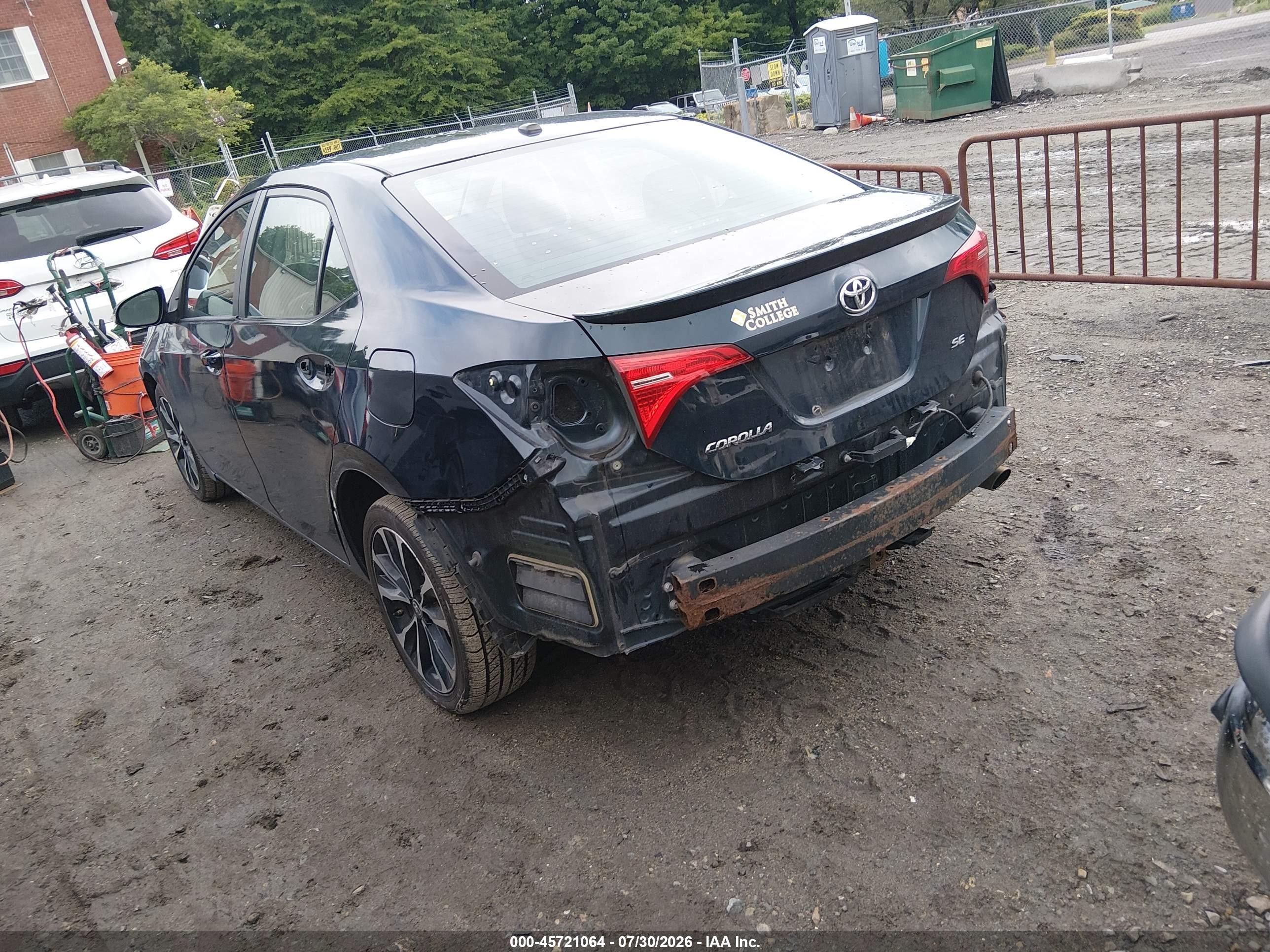 2017 Toyota Corolla Se Blue vin: 2T1BURHE5HC807245