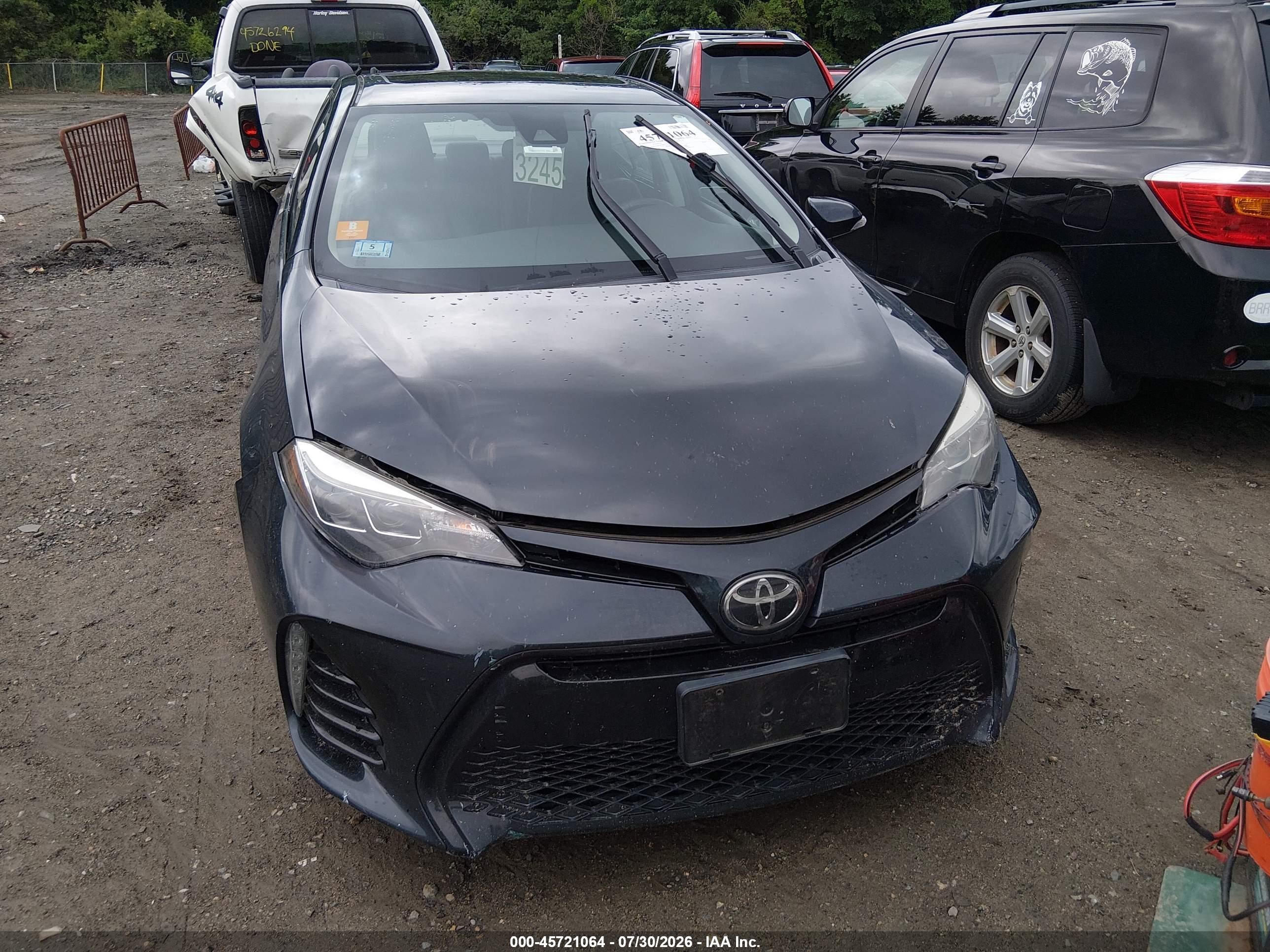2017 Toyota Corolla Se Blue vin: 2T1BURHE5HC807245