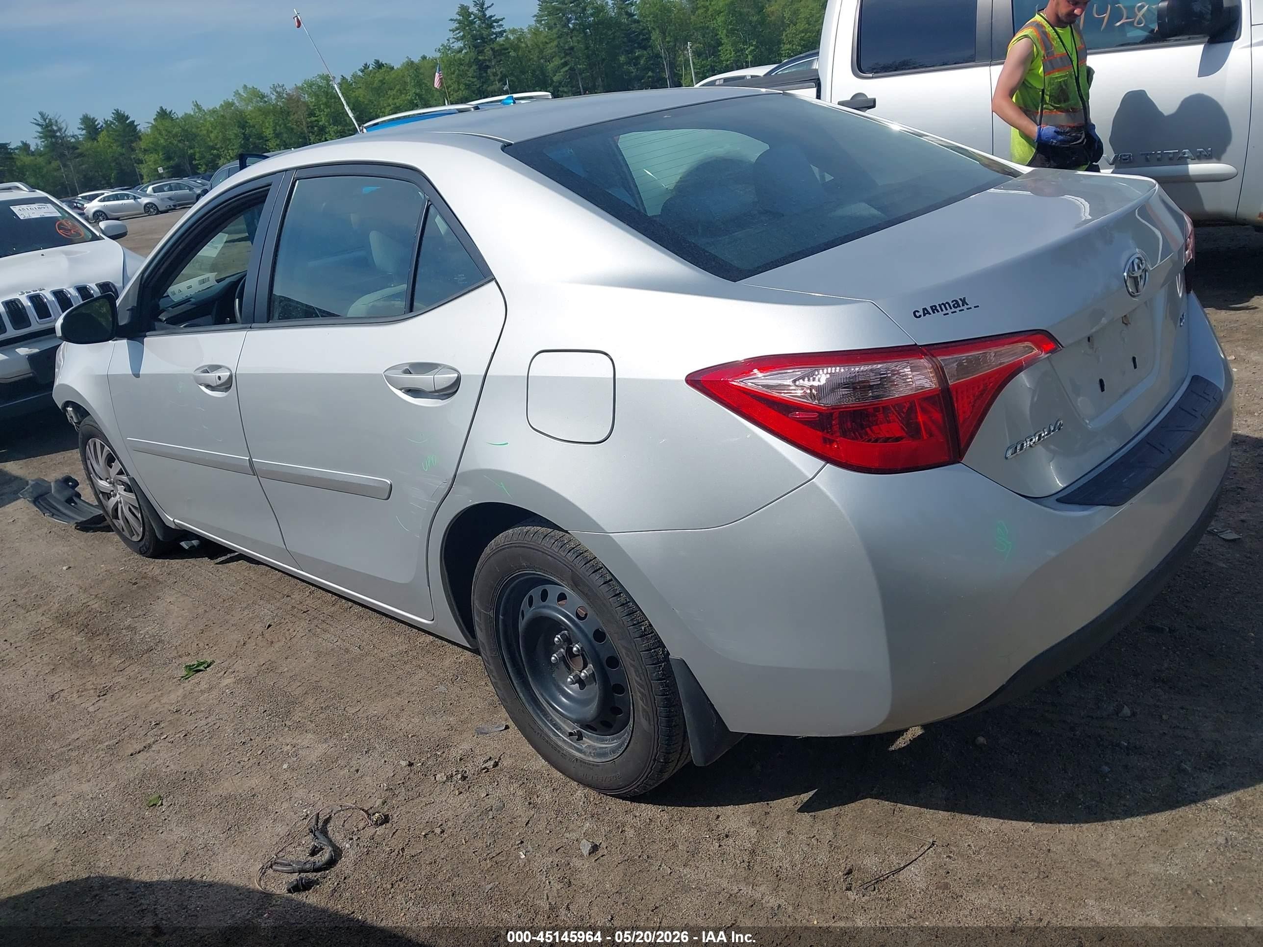 2017 Toyota Corolla Le Silver vin: 2T1BURHE5HC959350