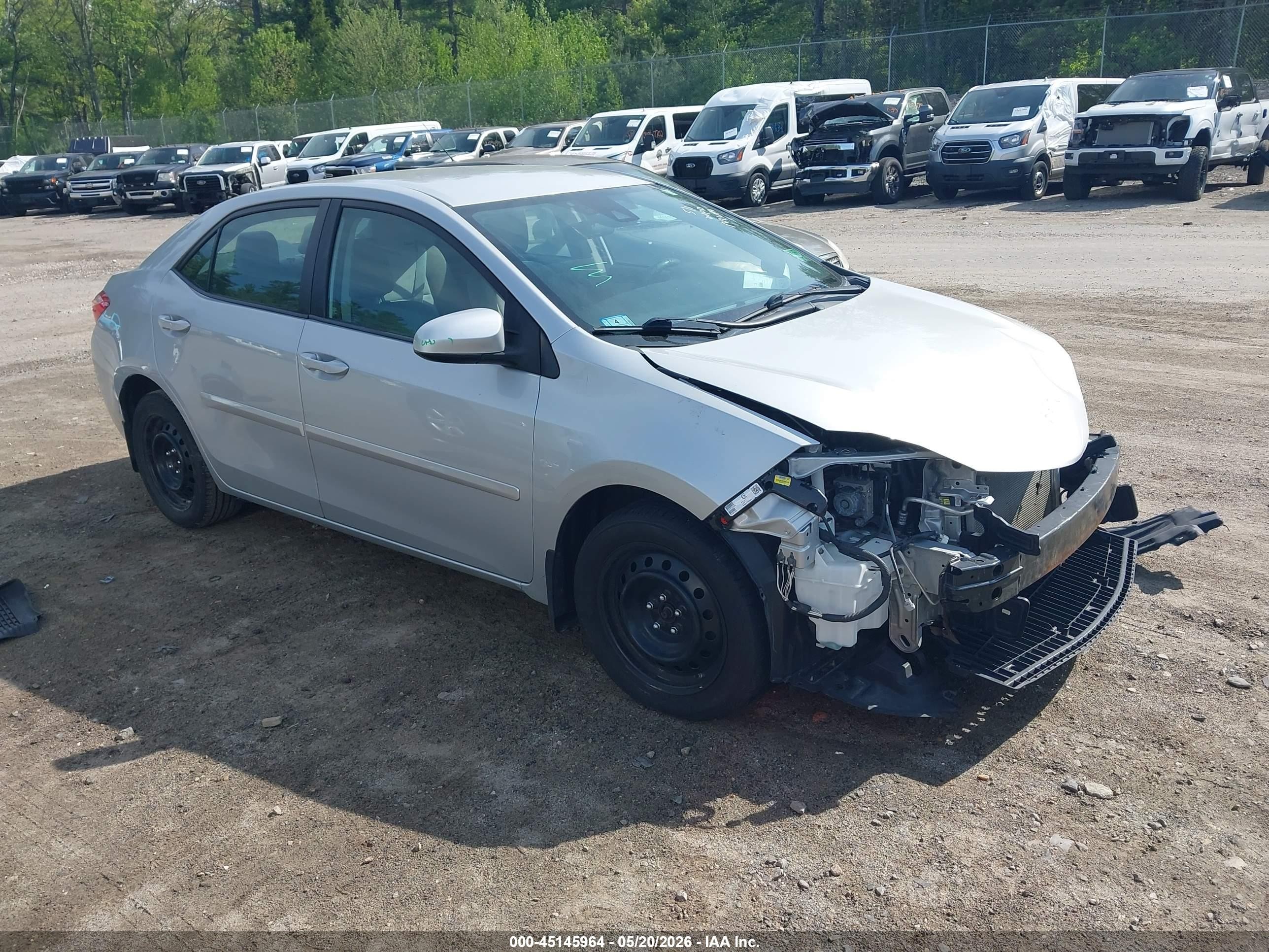 2017 Toyota Corolla Le Silver vin: 2T1BURHE5HC959350
