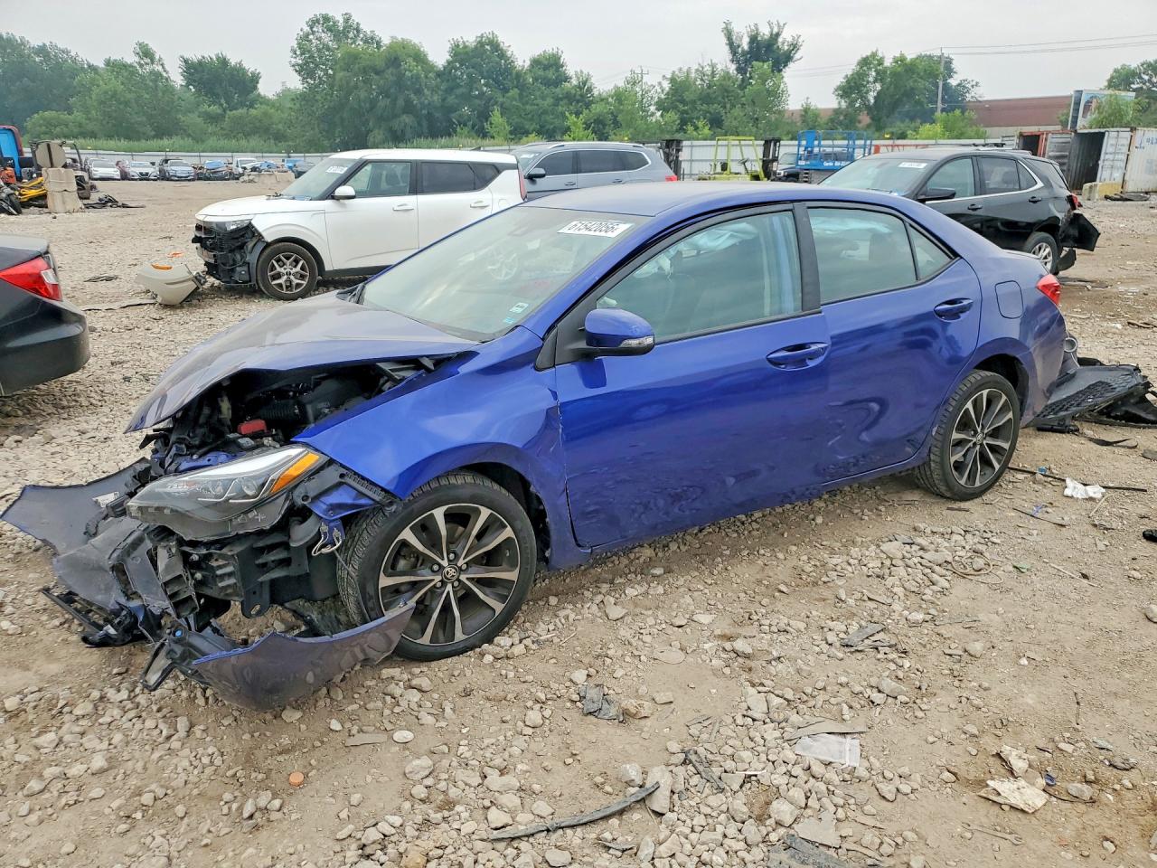 2019 Toyota Corolla Se Синий vin: 2T1BURHE5KC147716