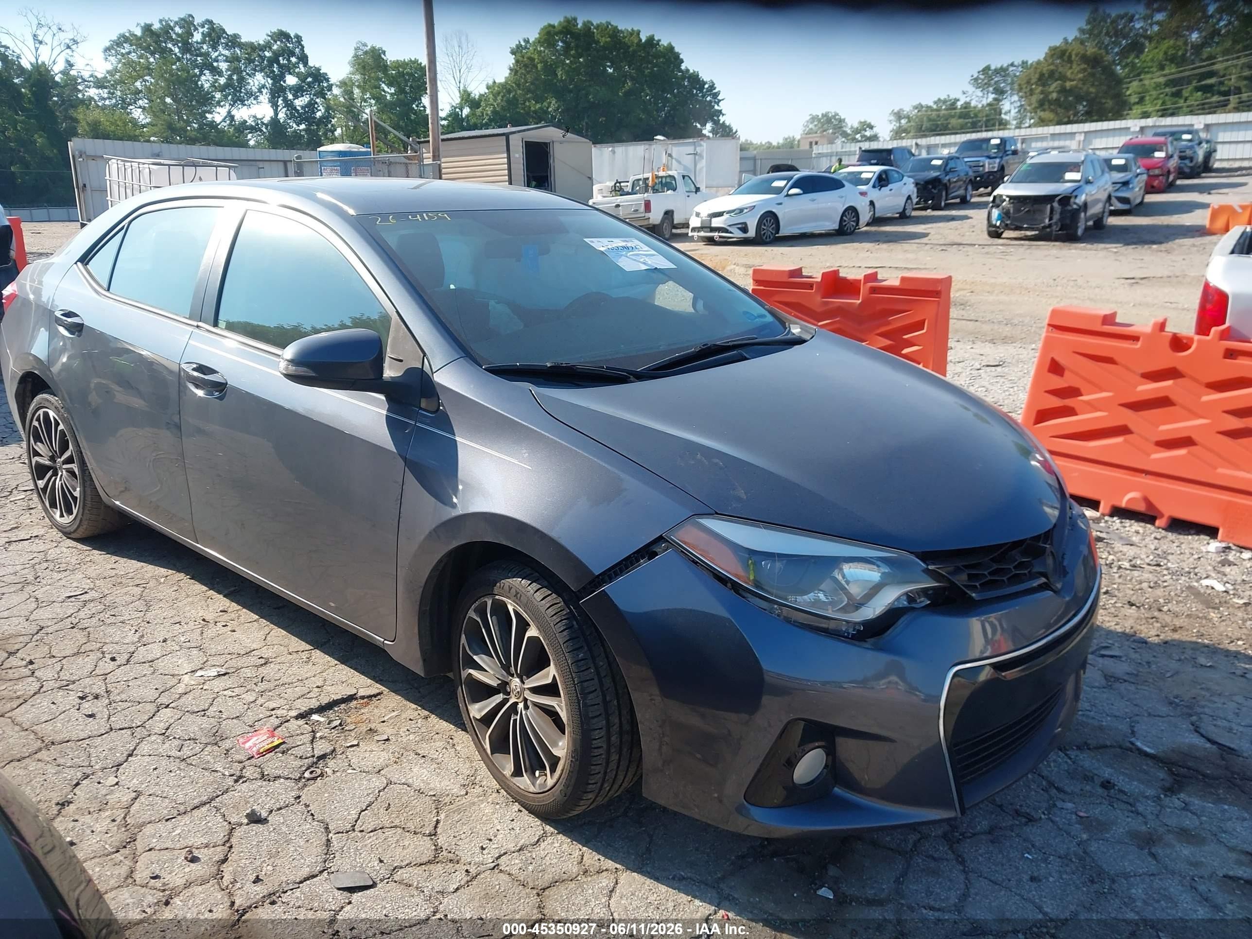 2014 Toyota Corolla S Plus Gray vin: 2T1BURHE6EC023751