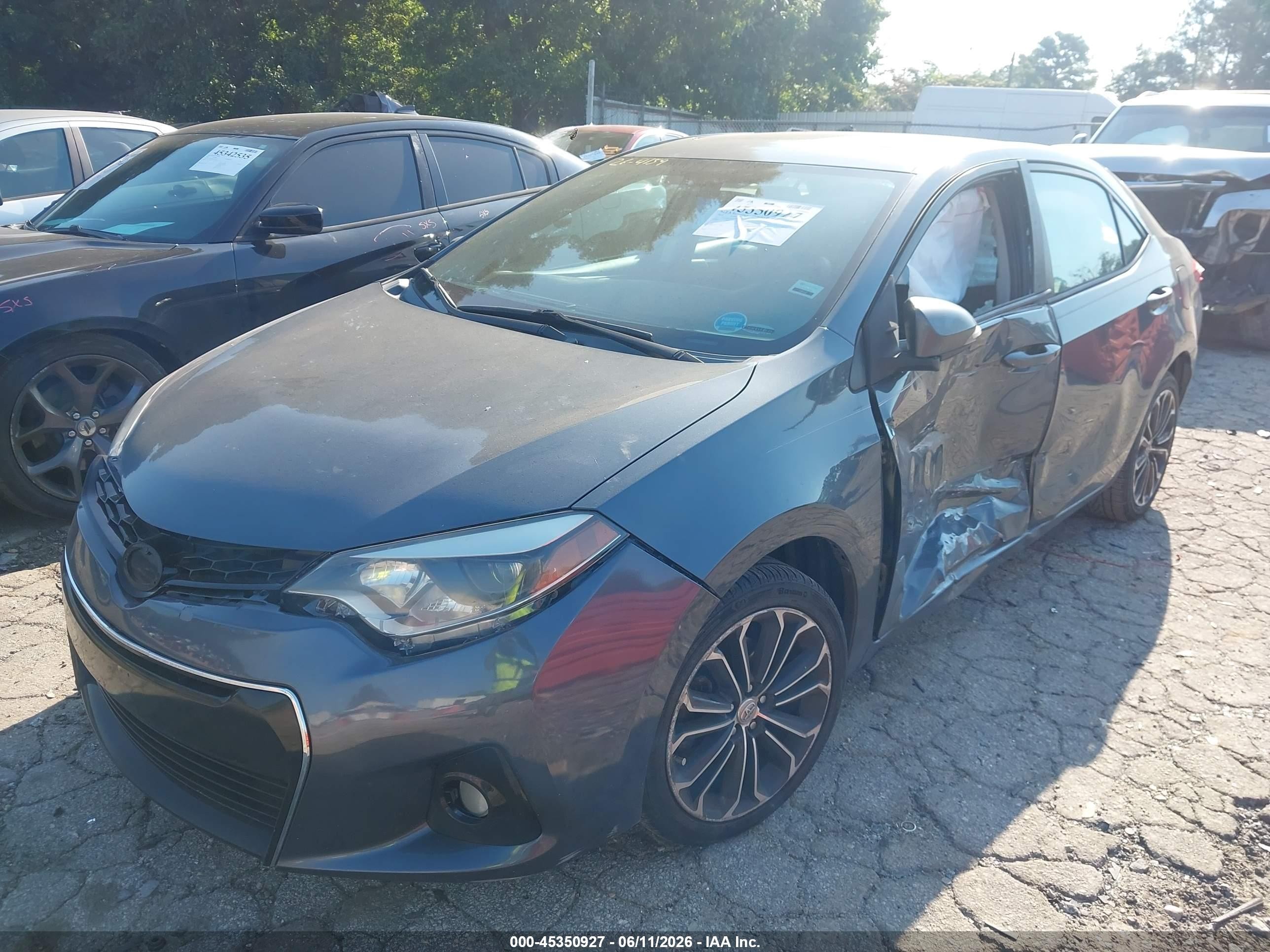 2014 Toyota Corolla S Plus Gray vin: 2T1BURHE6EC023751