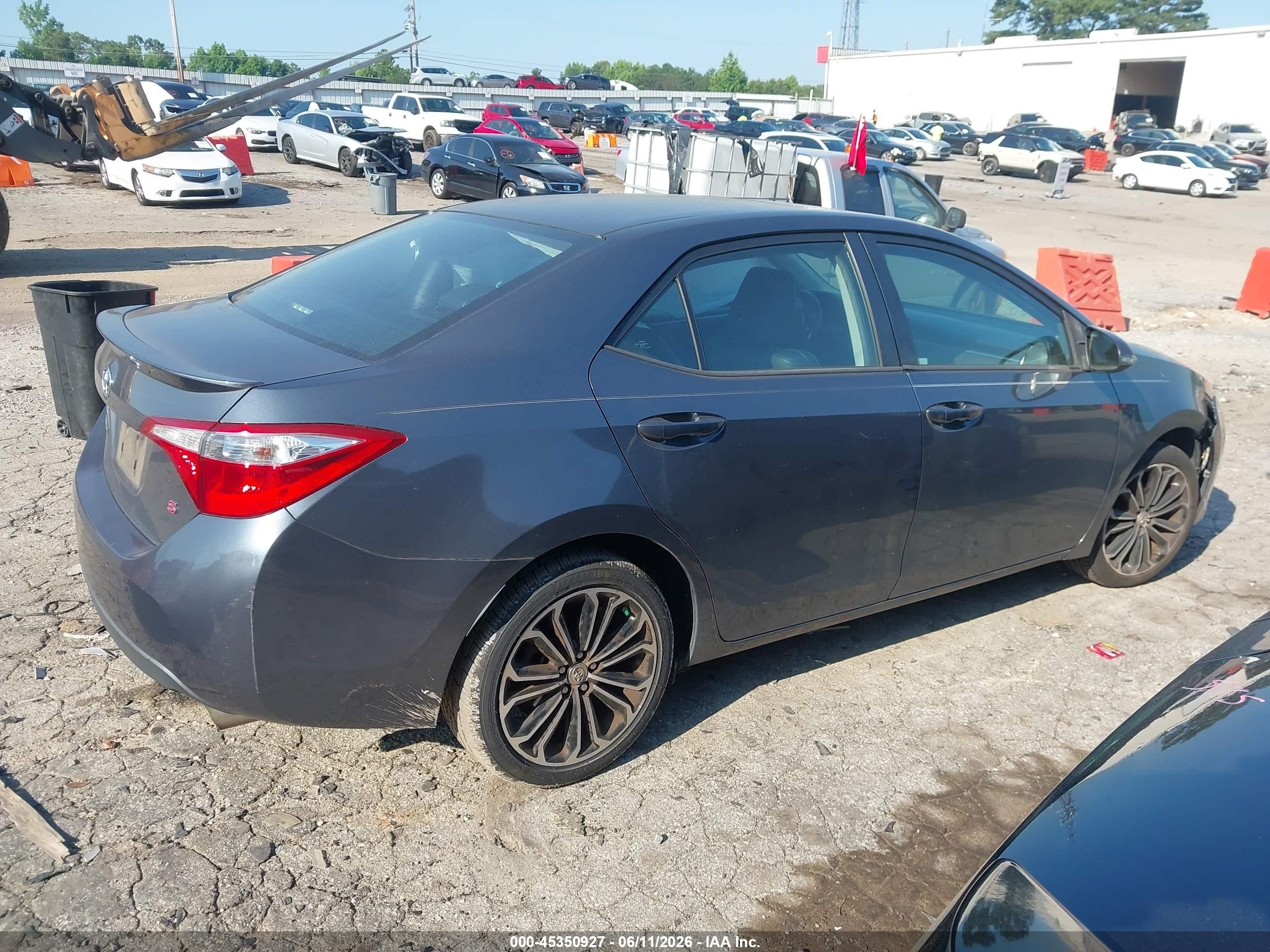 2014 Toyota Corolla S Plus Gray vin: 2T1BURHE6EC023751