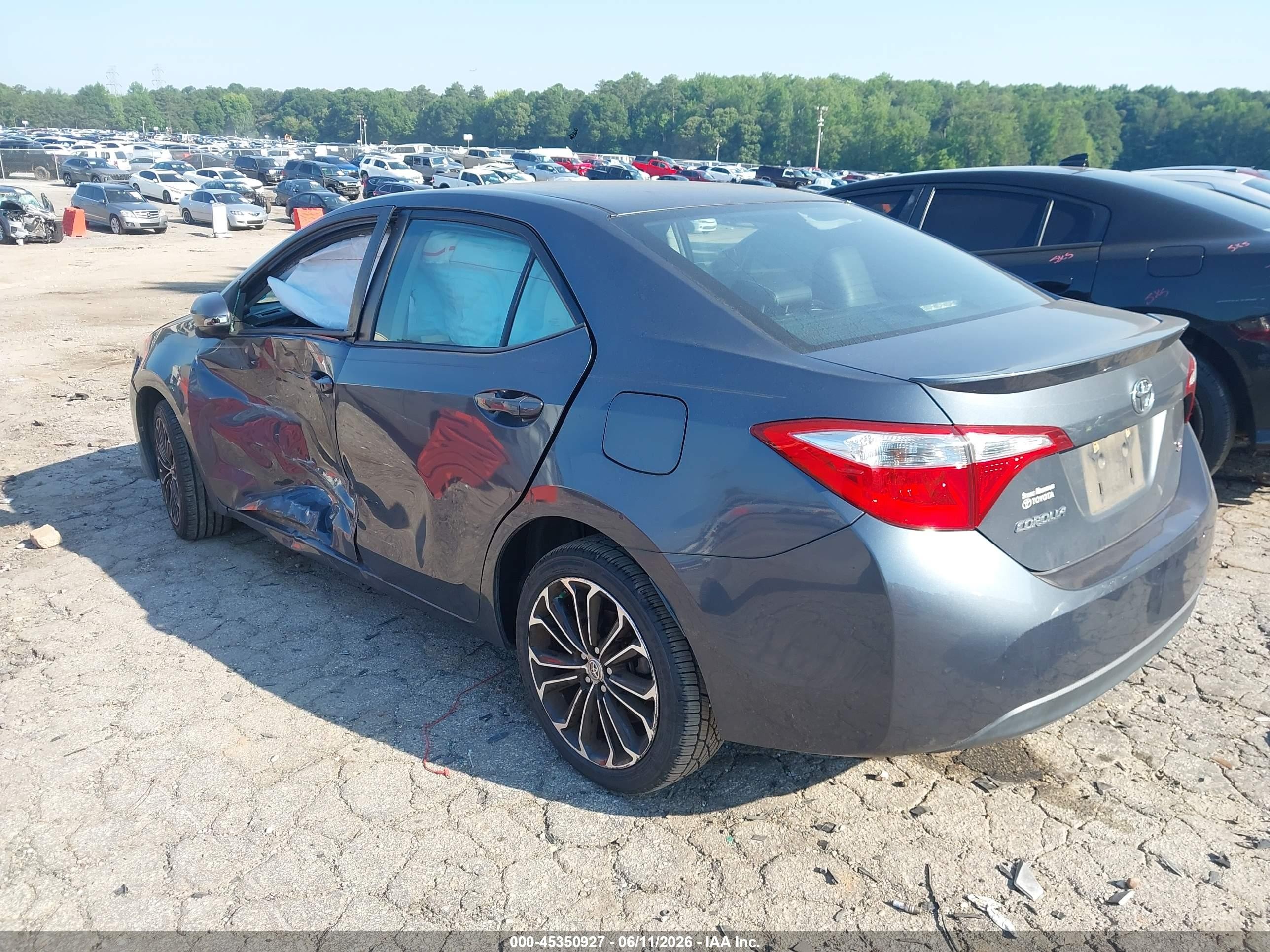 2014 Toyota Corolla S Plus Gray vin: 2T1BURHE6EC023751