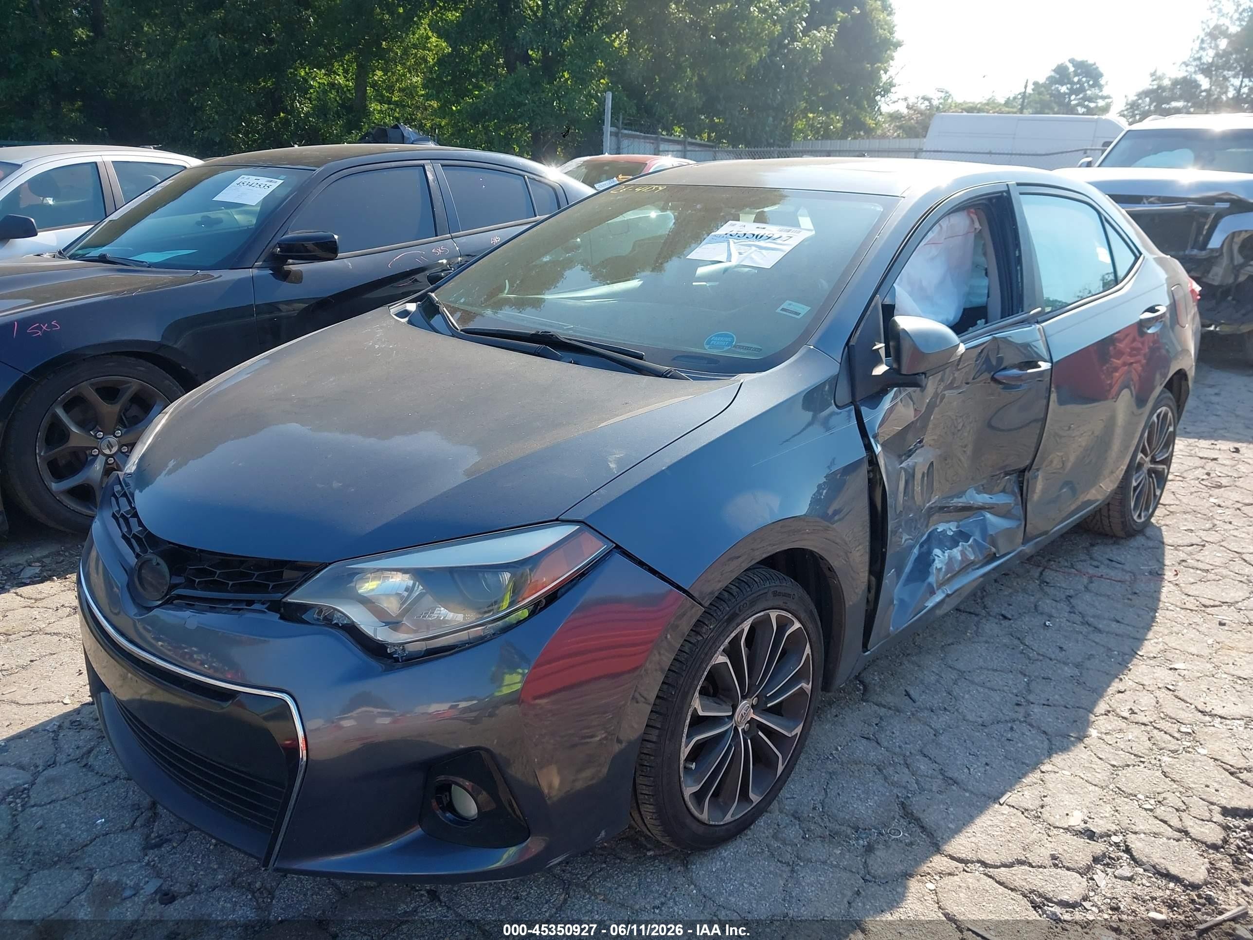 2014 Toyota Corolla S Plus Gray vin: 2T1BURHE6EC023751