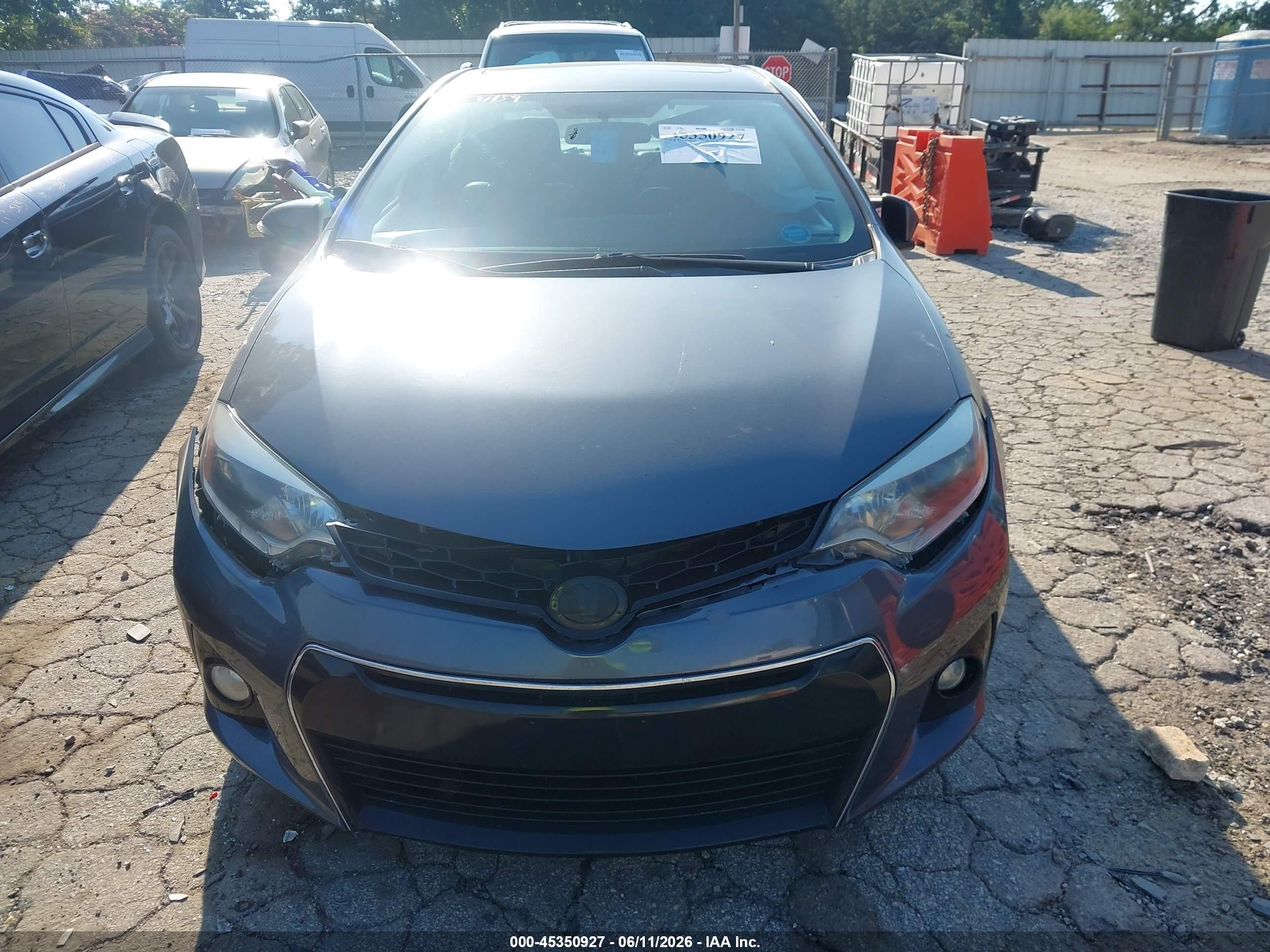 2014 Toyota Corolla S Plus Gray vin: 2T1BURHE6EC023751