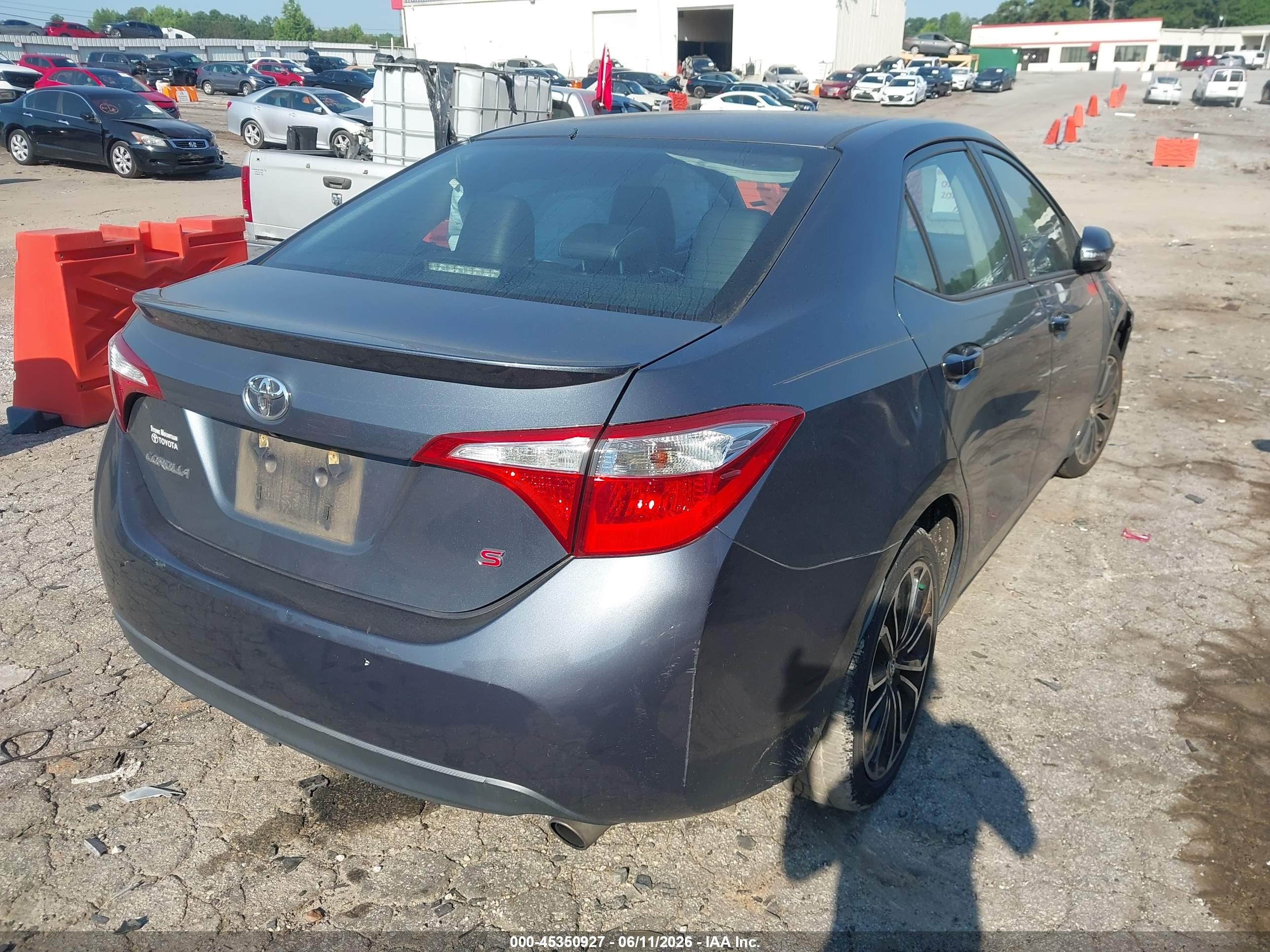 2014 Toyota Corolla S Plus Gray vin: 2T1BURHE6EC023751