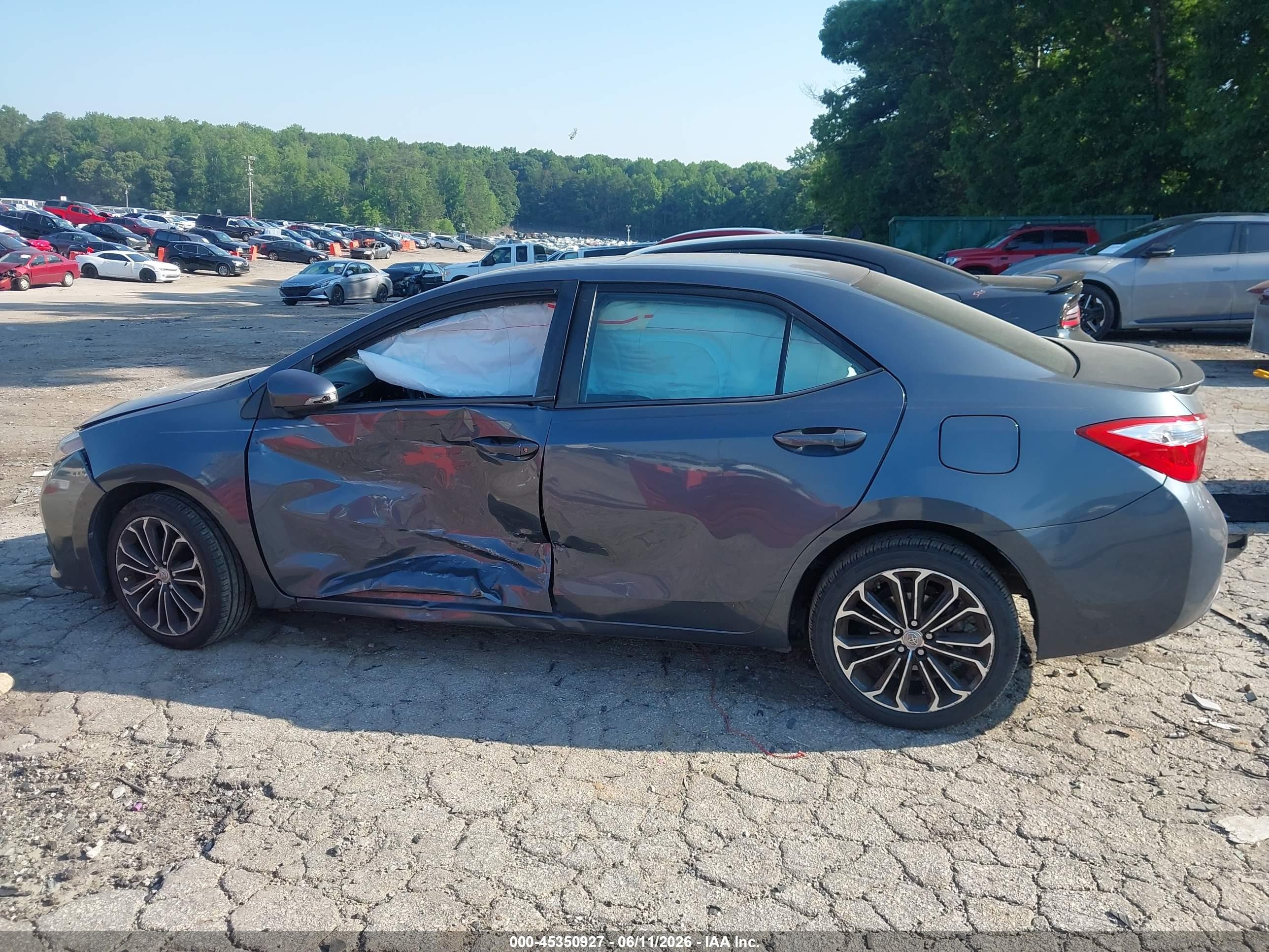 2014 Toyota Corolla S Plus Gray vin: 2T1BURHE6EC023751