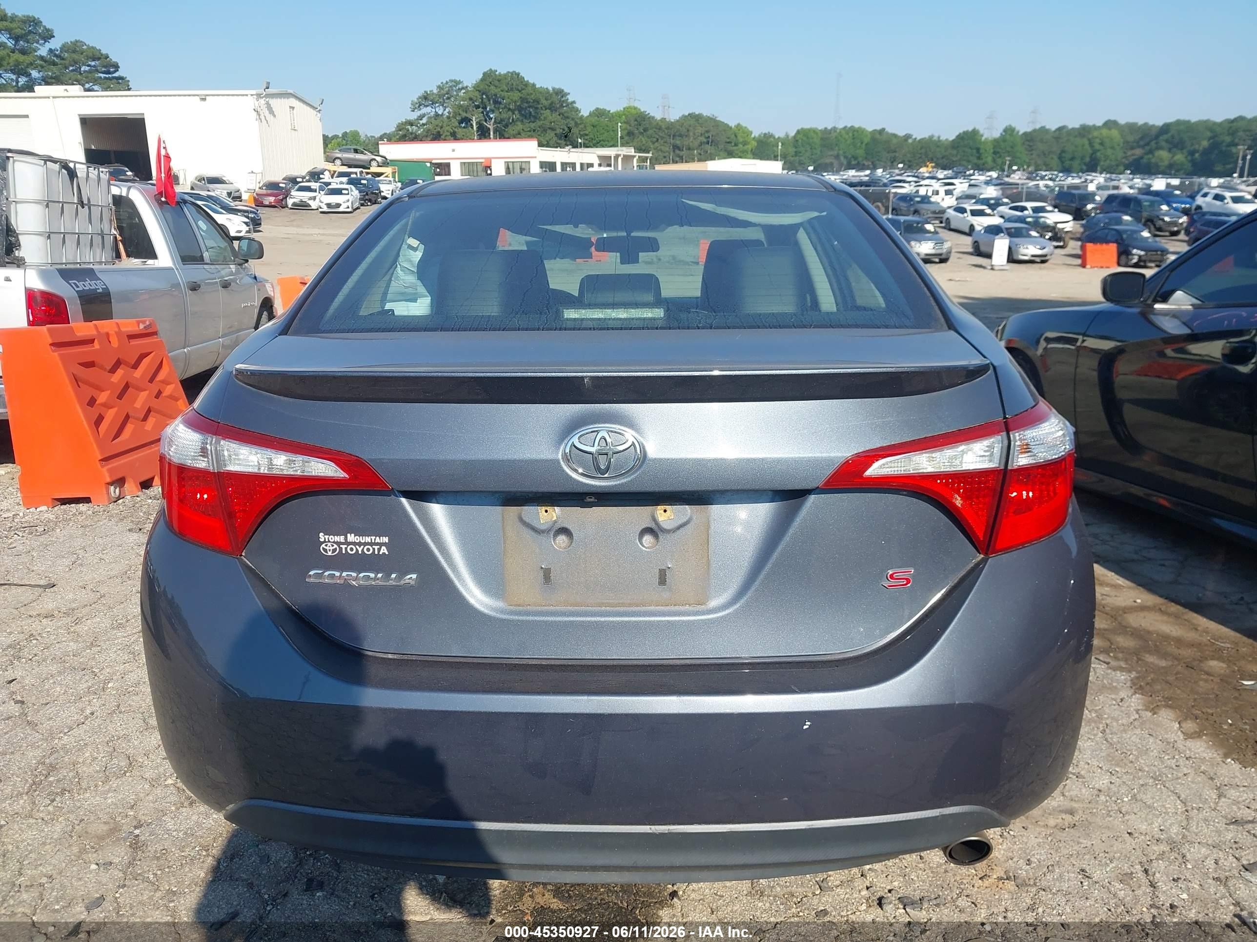 2014 Toyota Corolla S Plus Gray vin: 2T1BURHE6EC023751