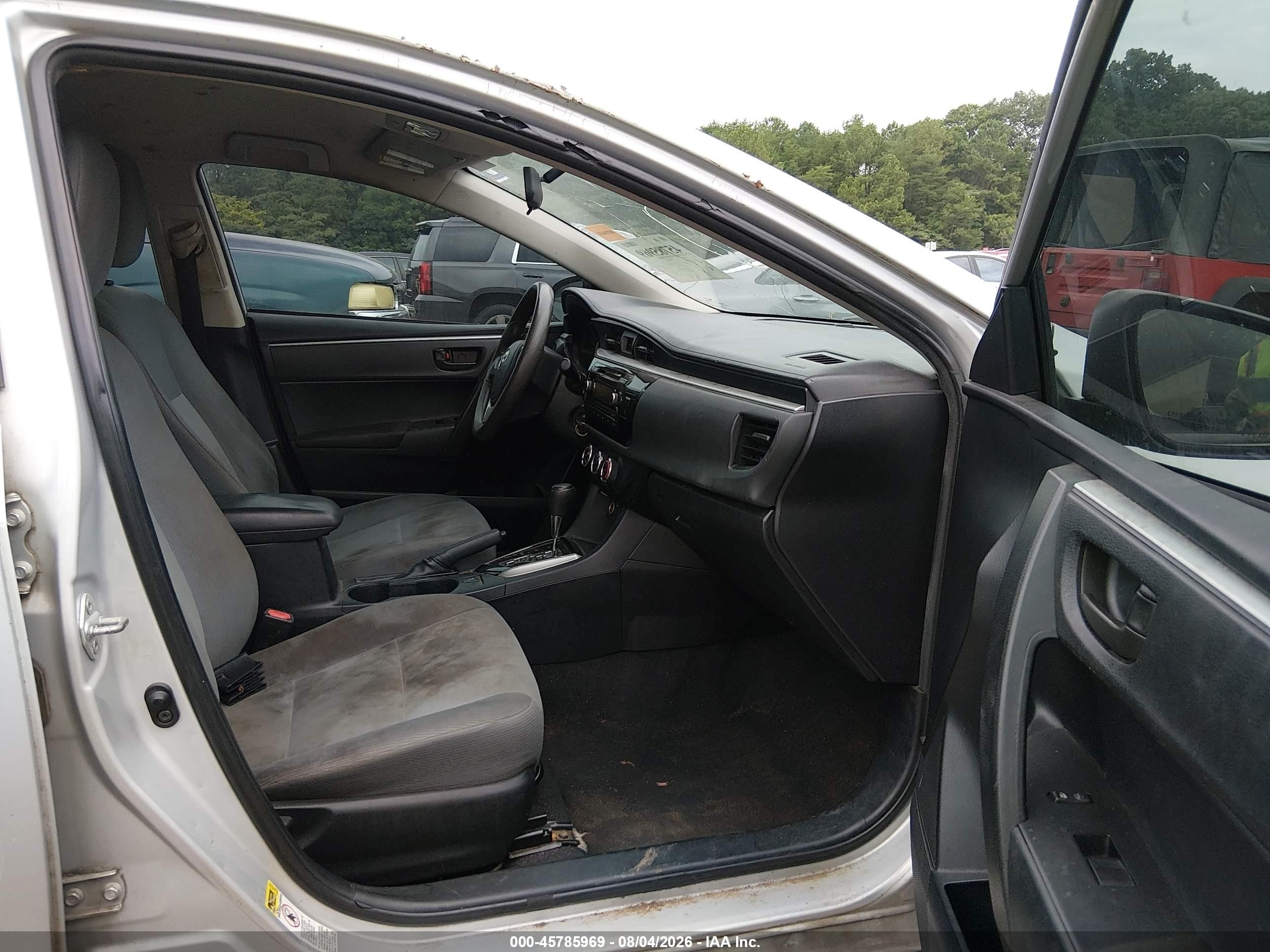 2014 Toyota Corolla L Серебряный vin: 2T1BURHE6EC030974