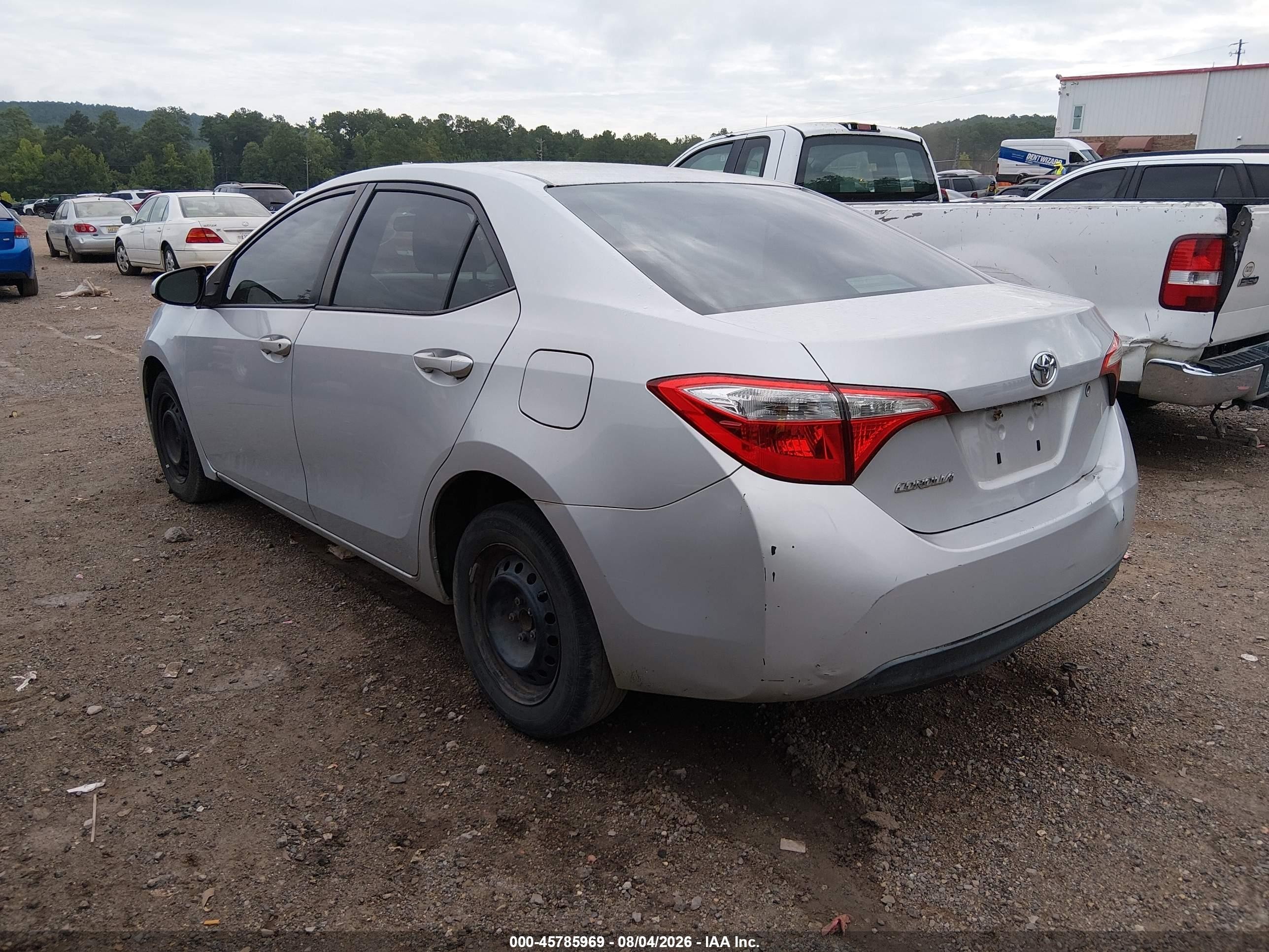2014 Toyota Corolla L Серебряный vin: 2T1BURHE6EC030974