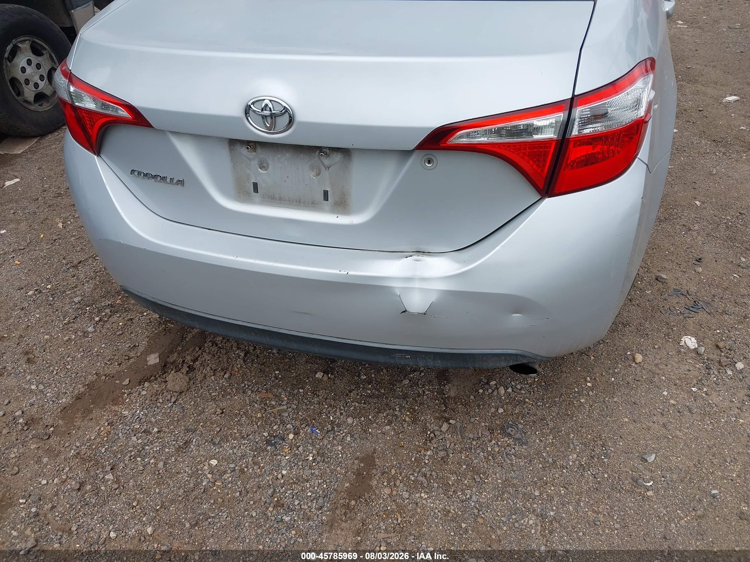 2014 Toyota Corolla L Серебряный vin: 2T1BURHE6EC030974