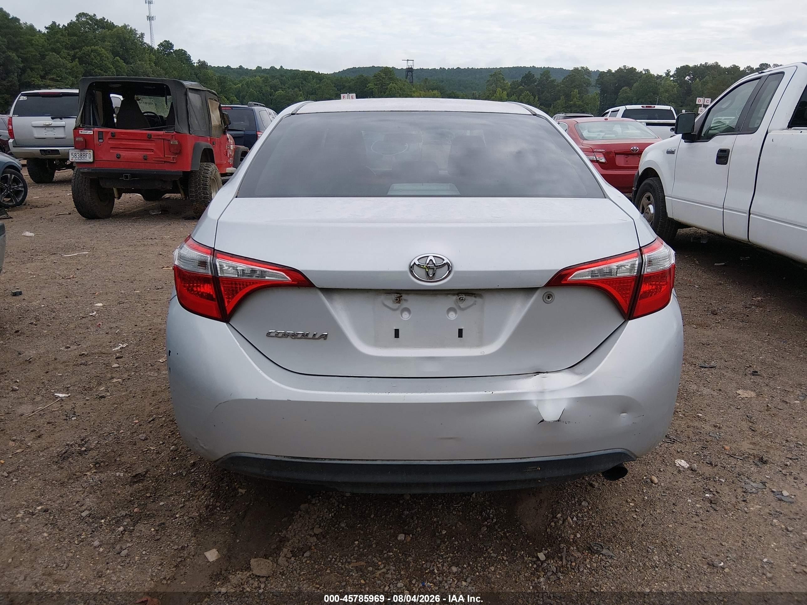2014 Toyota Corolla L Серебряный vin: 2T1BURHE6EC030974