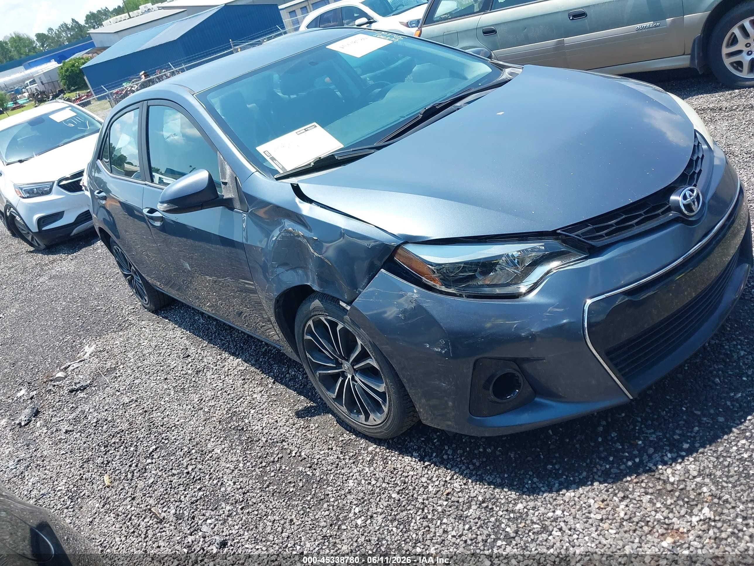 2014 Toyota Corolla S Plus Blue vin: 2T1BURHE6EC038752