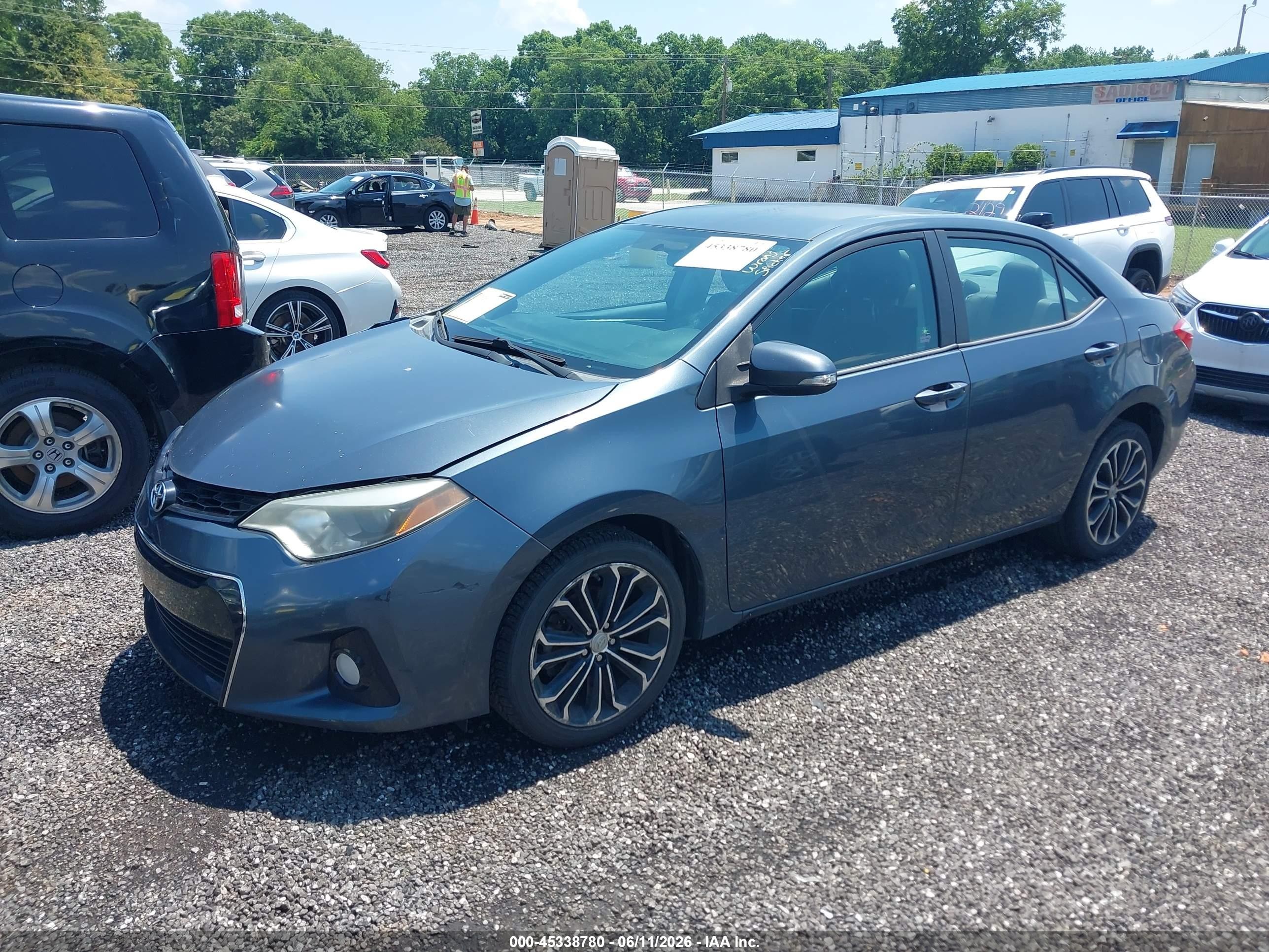2014 Toyota Corolla S Plus Blue vin: 2T1BURHE6EC038752