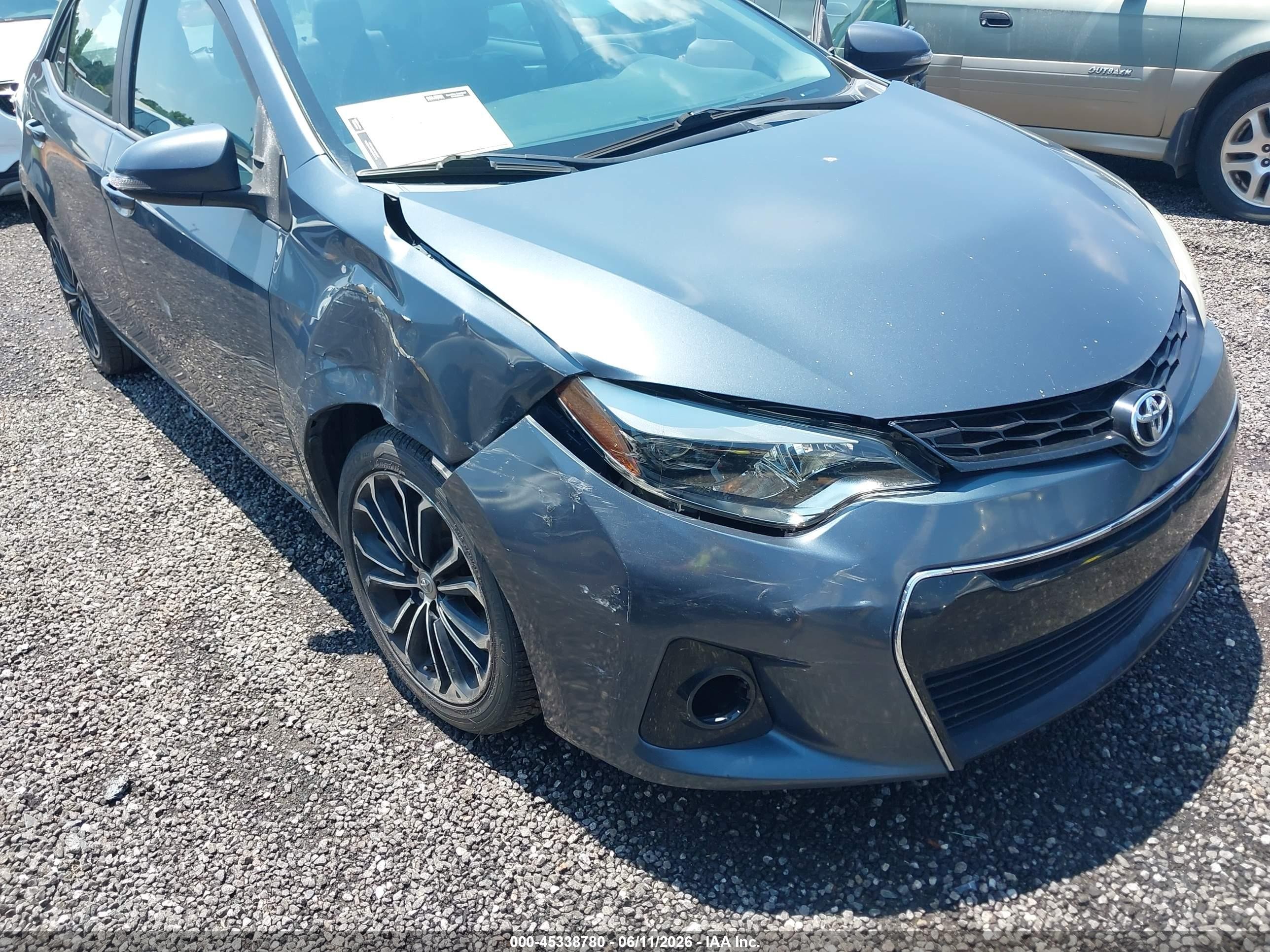 2014 Toyota Corolla S Plus Blue vin: 2T1BURHE6EC038752
