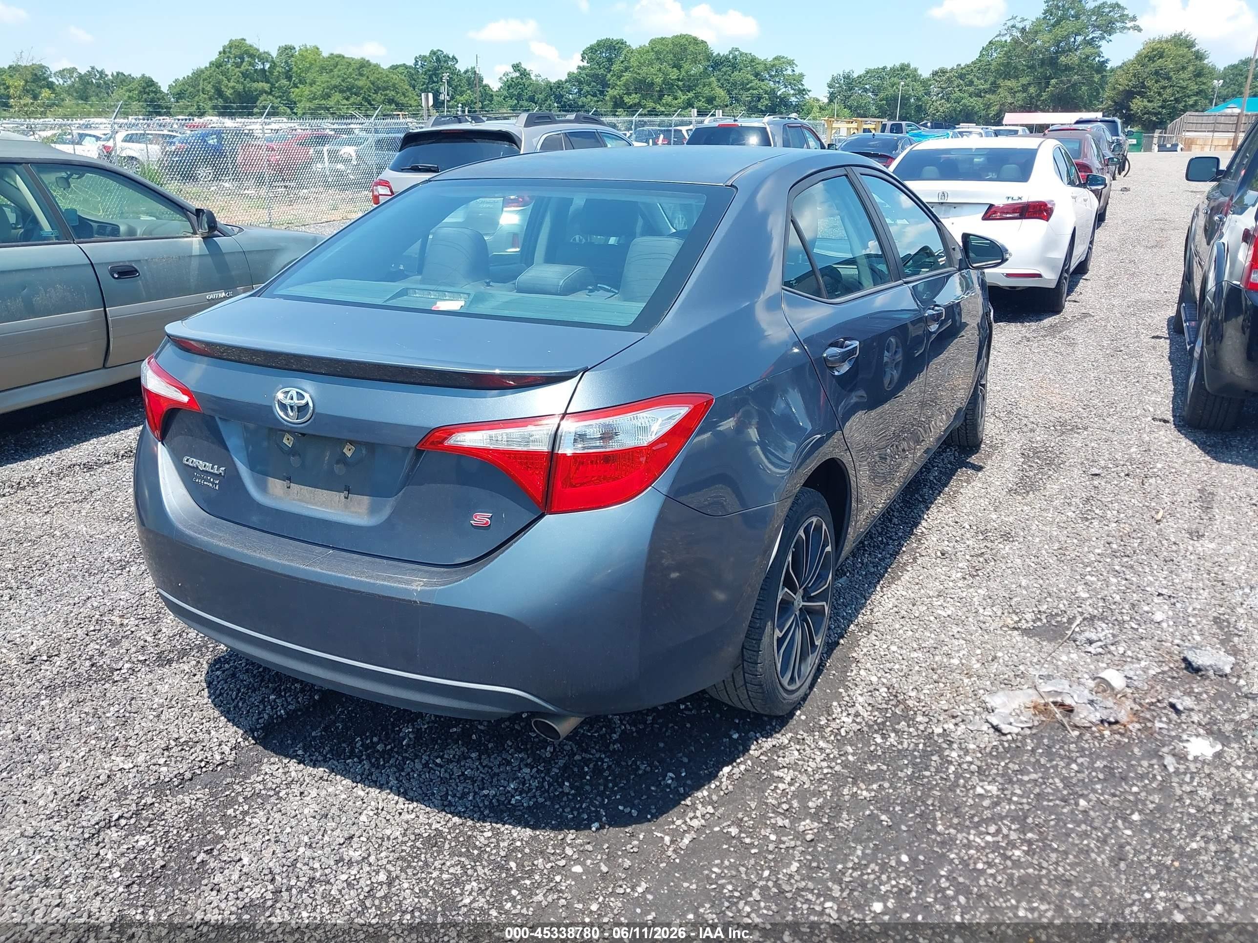 2014 Toyota Corolla S Plus Blue vin: 2T1BURHE6EC038752