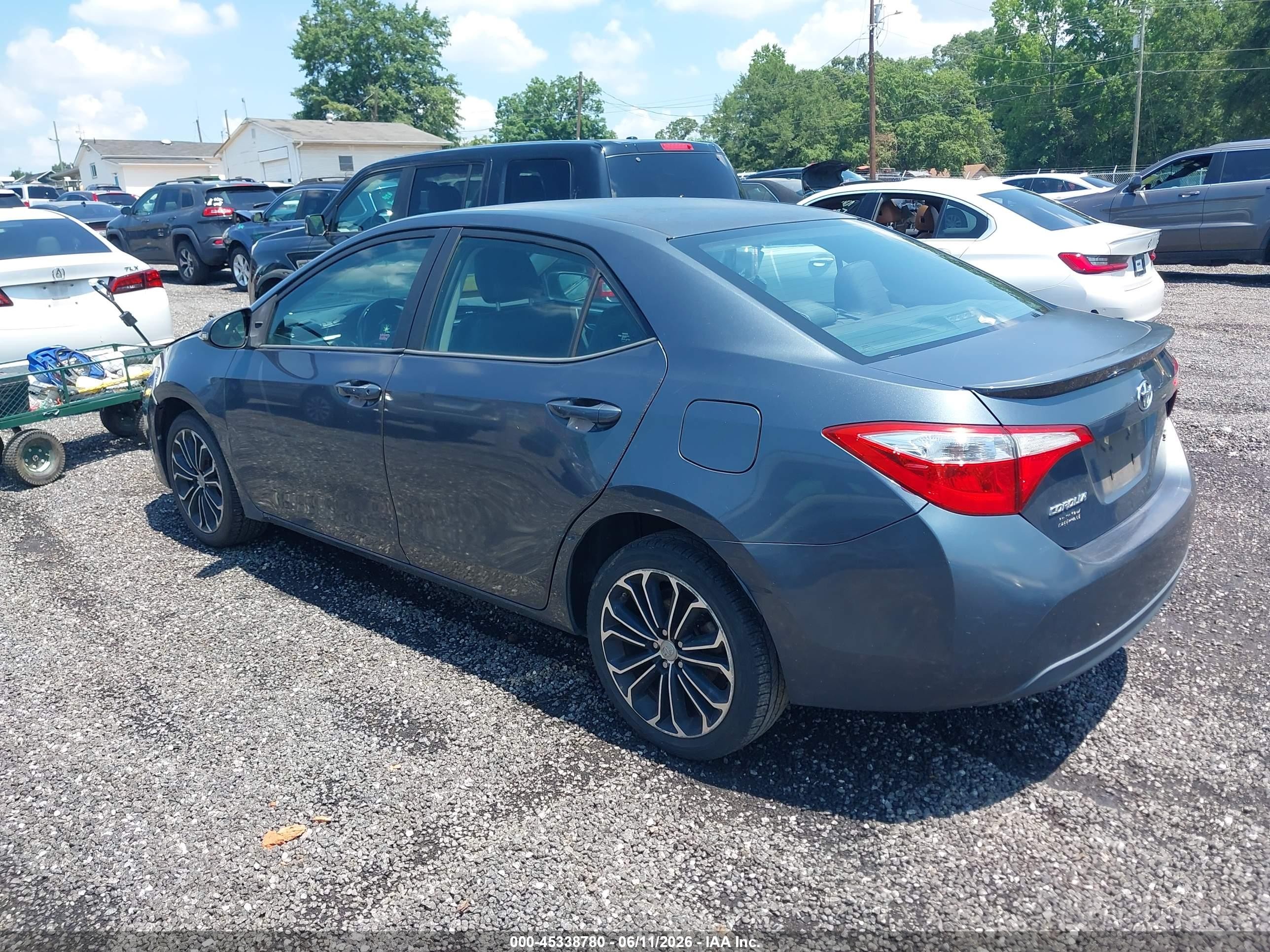 2014 Toyota Corolla S Plus Blue vin: 2T1BURHE6EC038752