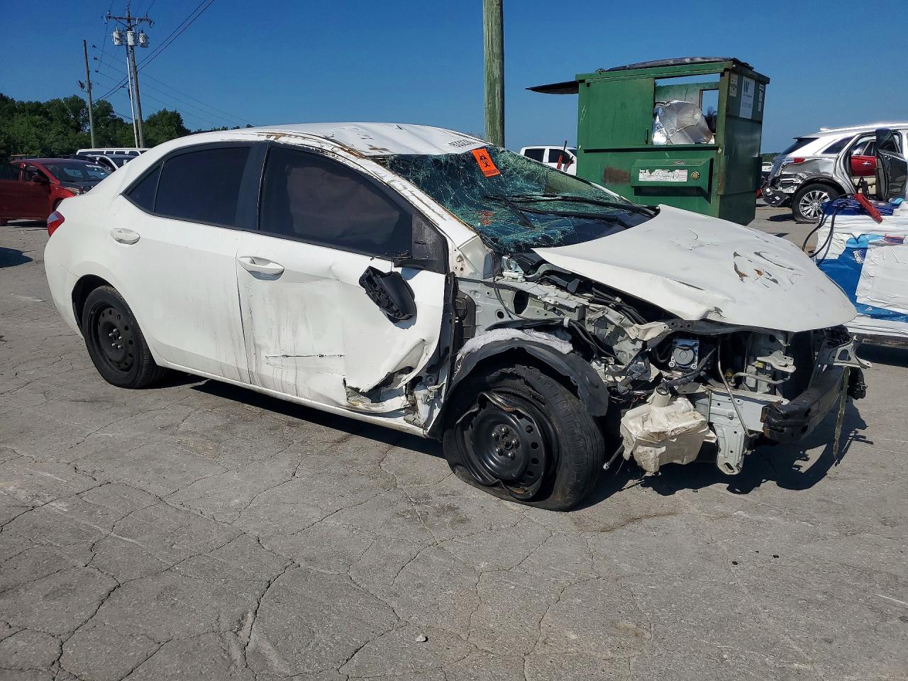 2014 Toyota Corolla Le White vin: 2T1BURHE6EC054739