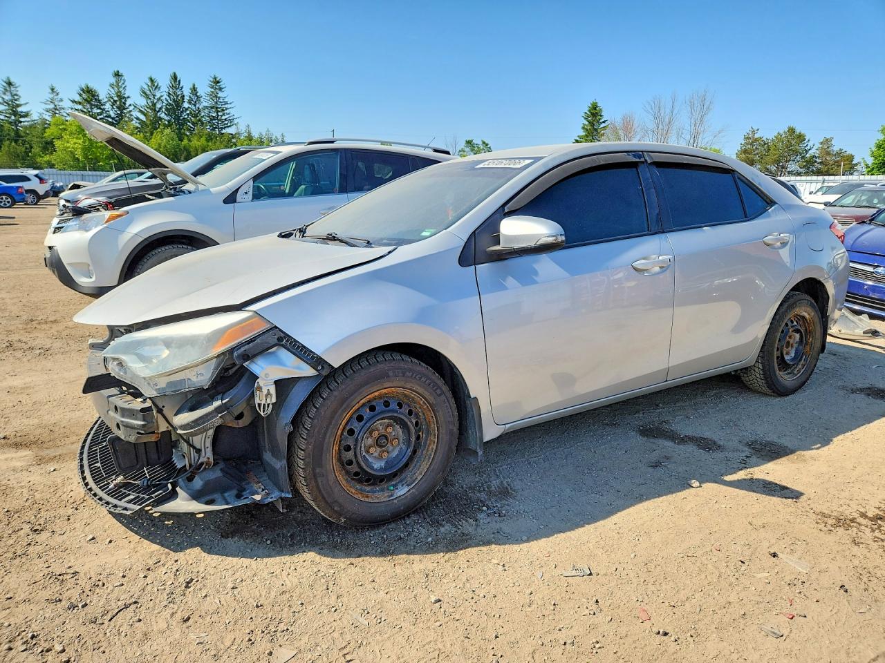 2014 Toyota Corolla L Silver vin: 2T1BURHE6EC057690