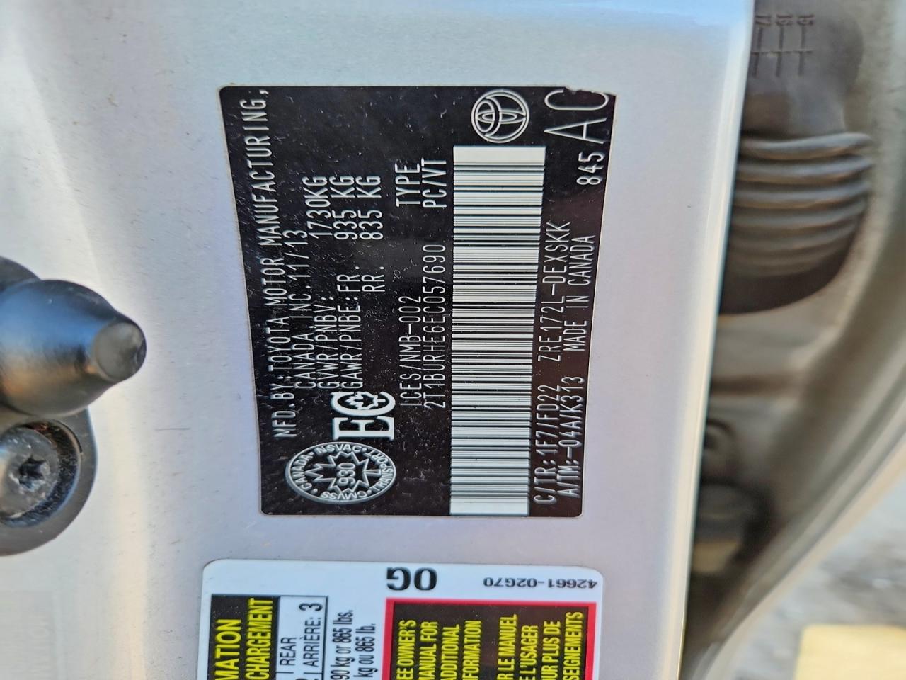 2014 Toyota Corolla L Silver vin: 2T1BURHE6EC057690